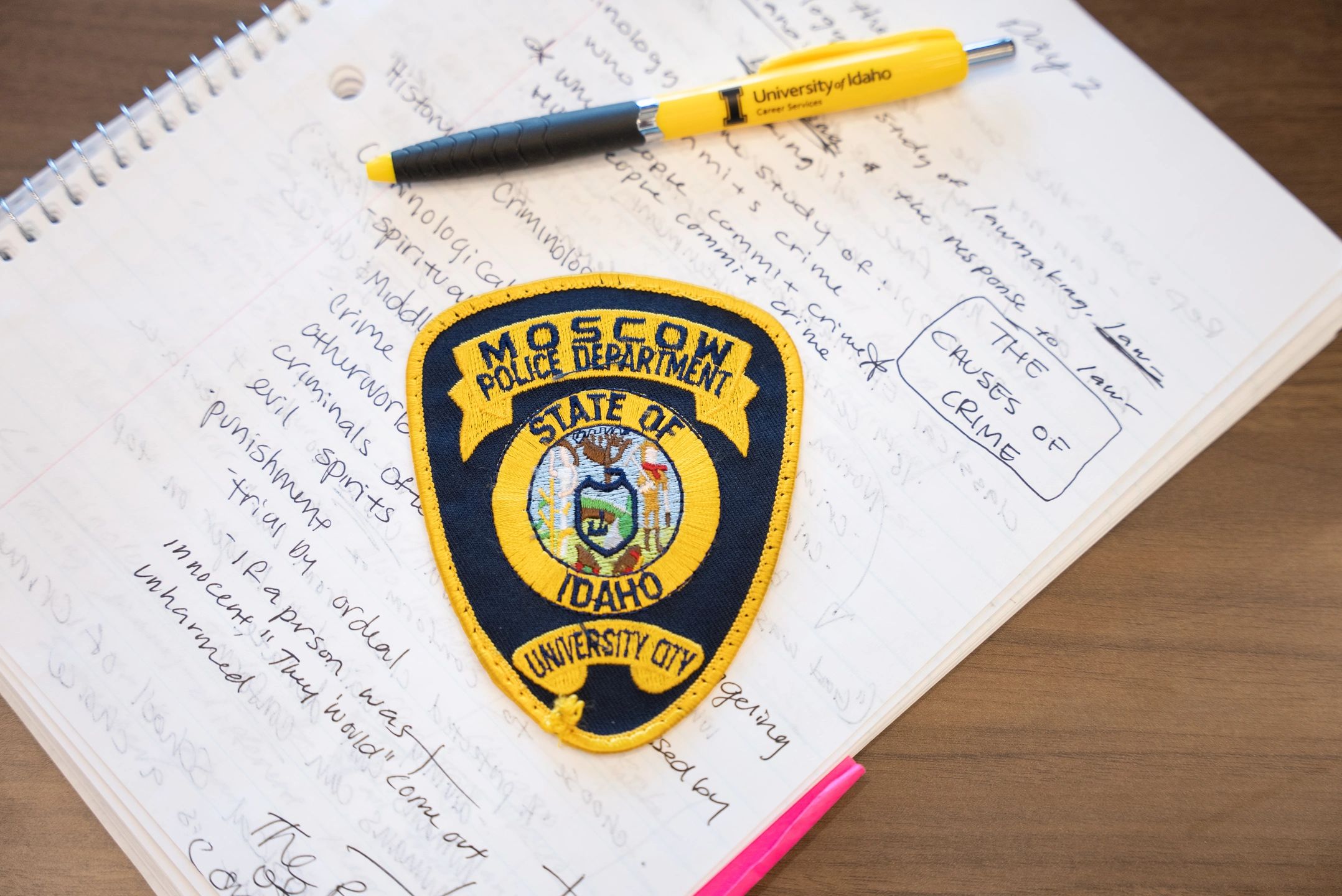 Student Bex Riehm goes on ride-alongs with Moscow Police Department and is a member of the Citizens Police Academy will graduate next spring with a criminology and psych degree