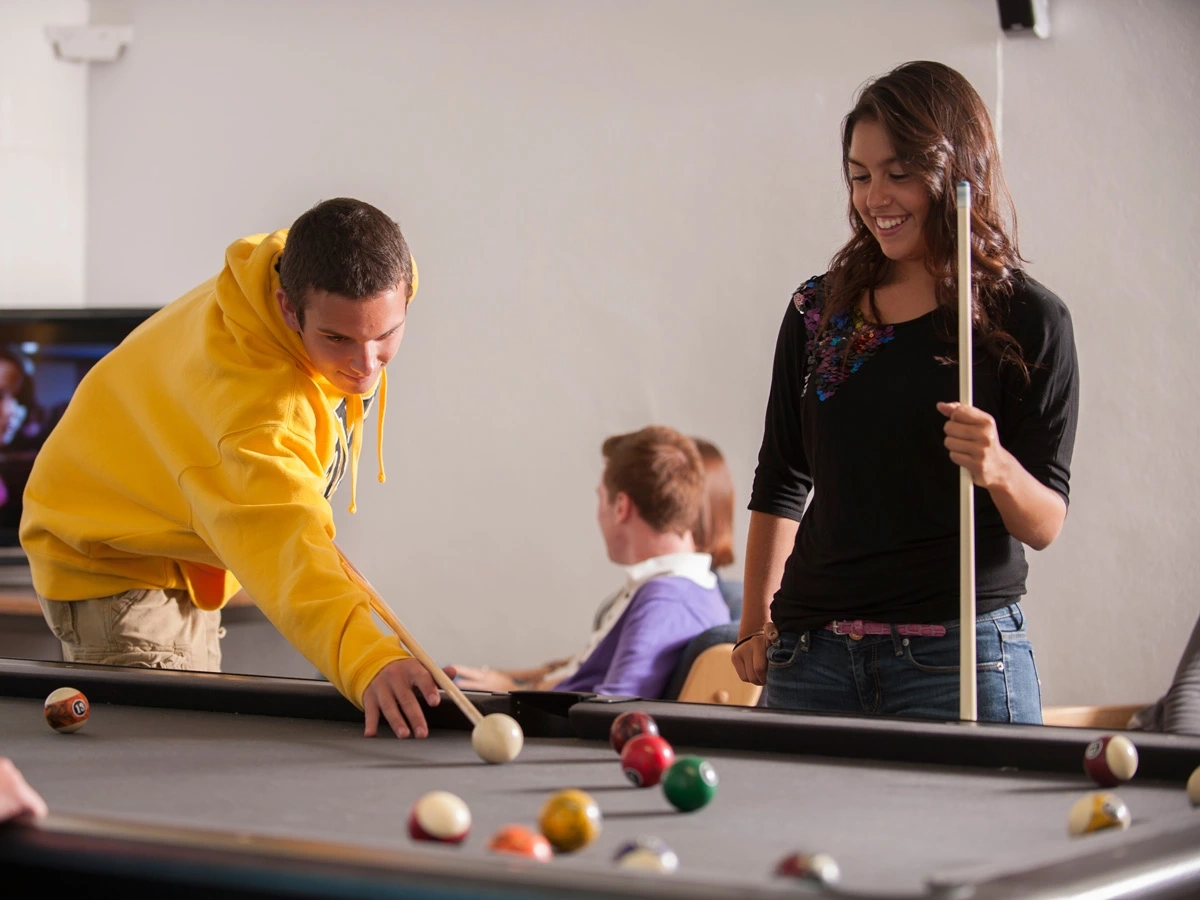 Theophilus Tower lounge pool table