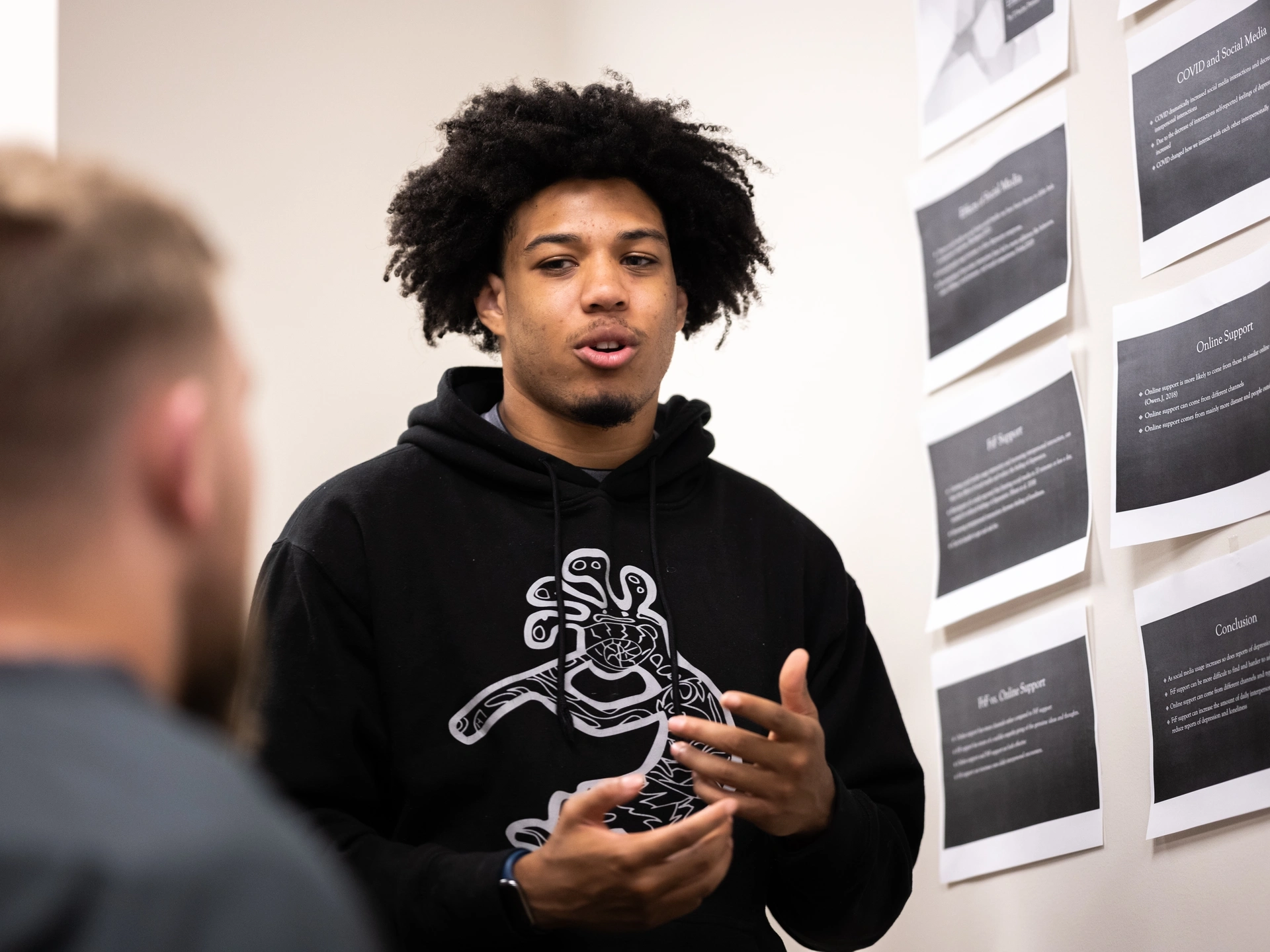 University of Idaho College of Letters, Arts, and Social Sciences; COMM 460 (Computer-Mediated Communication) students presenting their projects.