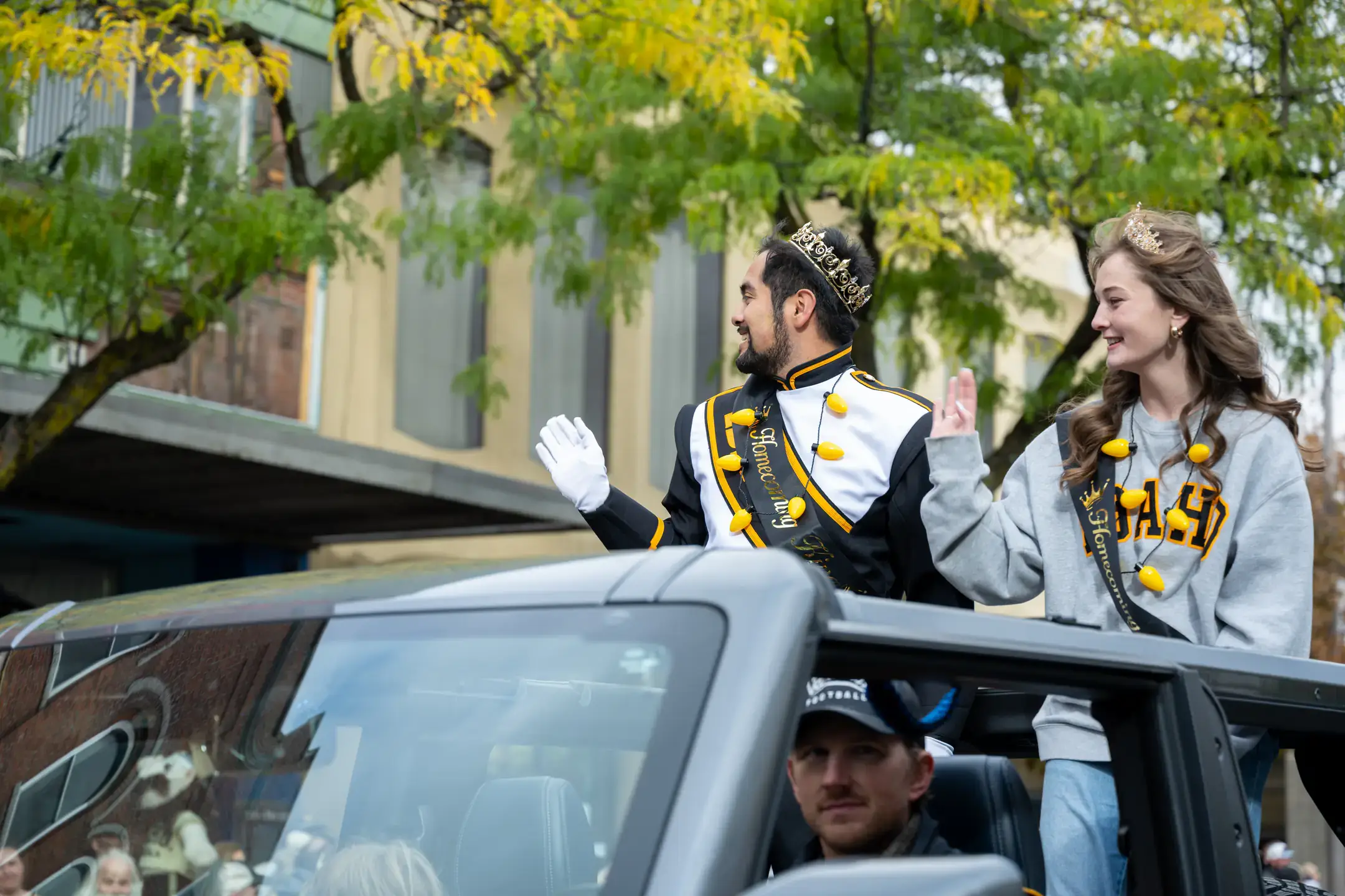 2025 Homecoming Week activities. The Homecoming Parade is held on Main Street in downtown Moscow on Saturday, October 11, 2025. This year’s homecoming theme selected by students is “Holla Back!”, a throwback to the year 2000. Pictured are Anthony Reyes, Homecoming king, and Chase Long, Homecoming queen.
