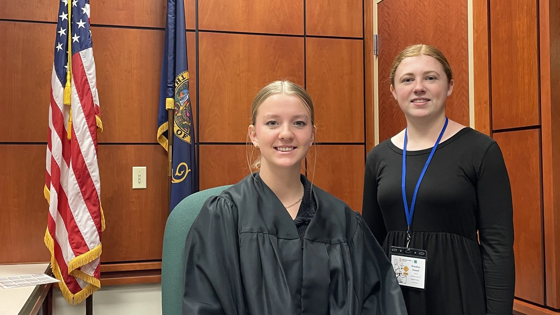 Portraits of students in a court room