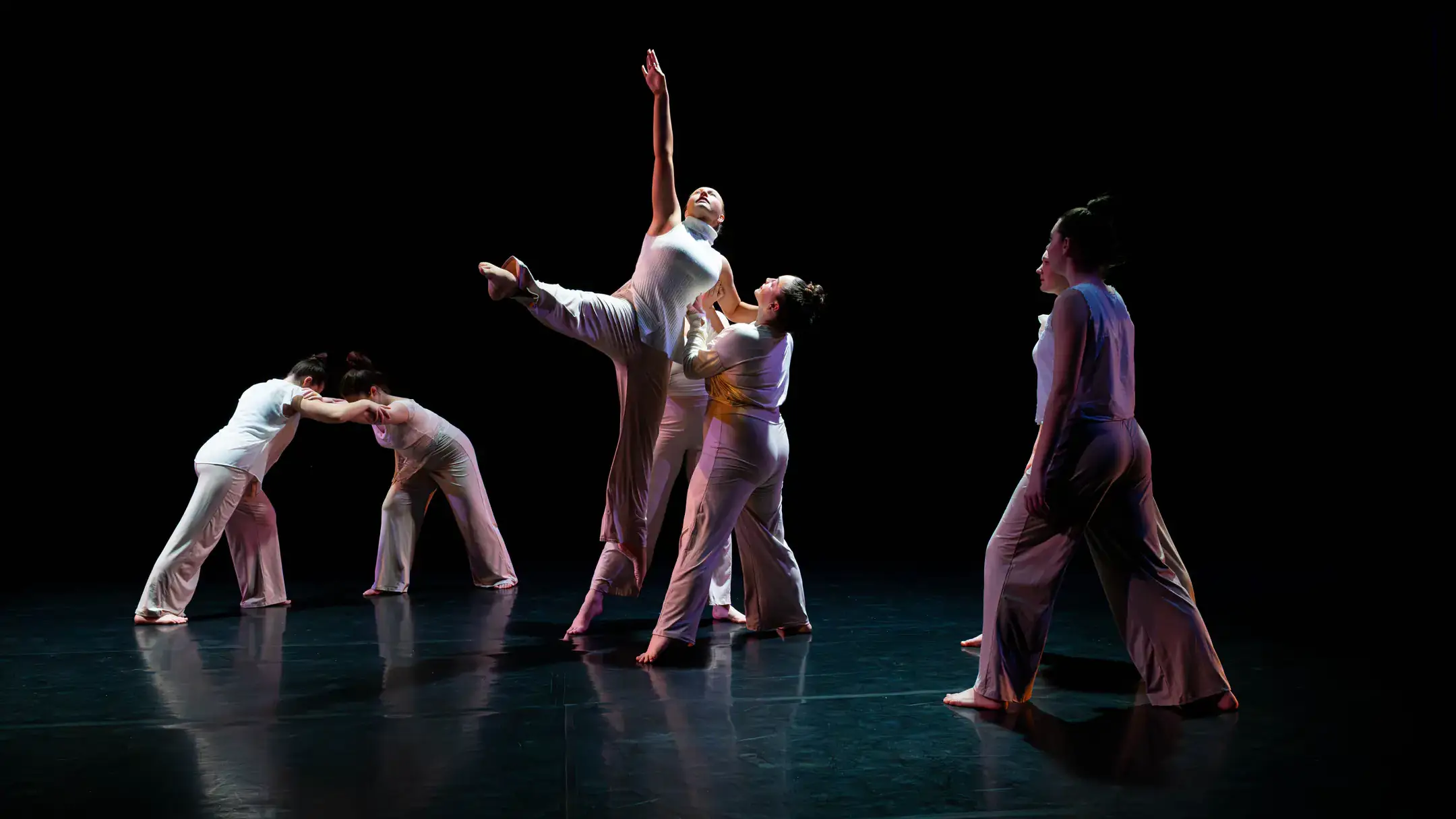 Rehearsal for the University of Idaho Dance Ensemble’s performance of “Uncharted” on Tuesday, November 18, 2025 at the Hartung Theater.