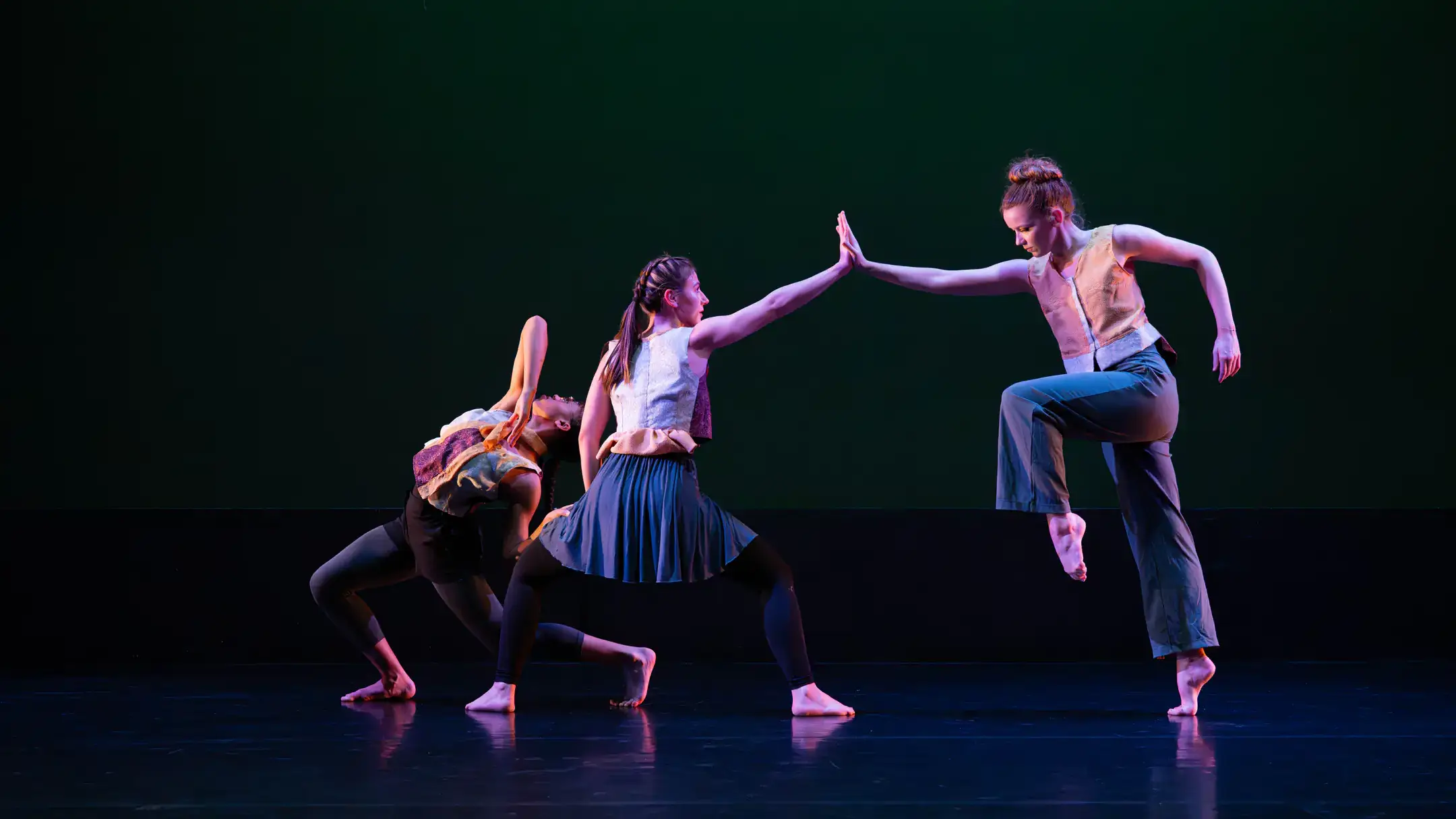 Rehearsal for the University of Idaho Dance Ensemble’s performance of “Uncharted” on Tuesday, November 18, 2025 at the Hartung Theater.