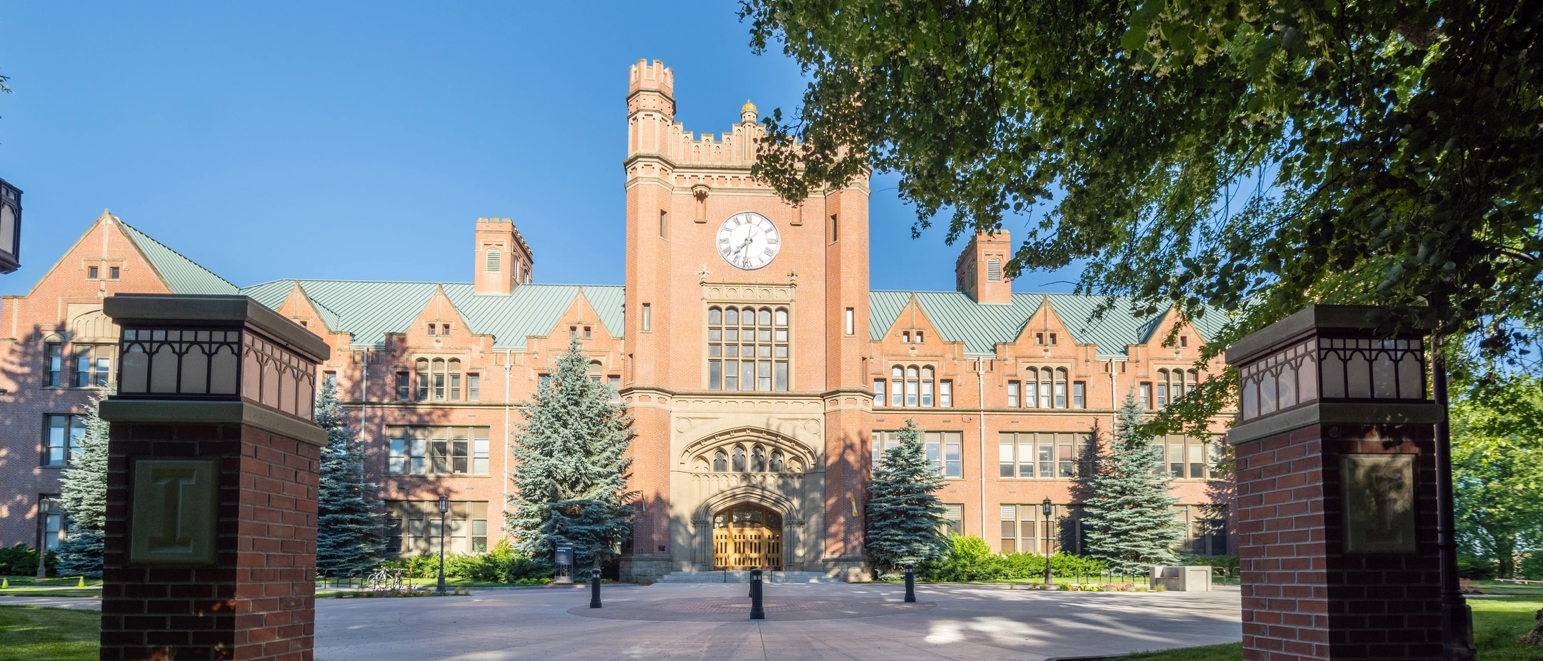 Season campus scenery spring stock