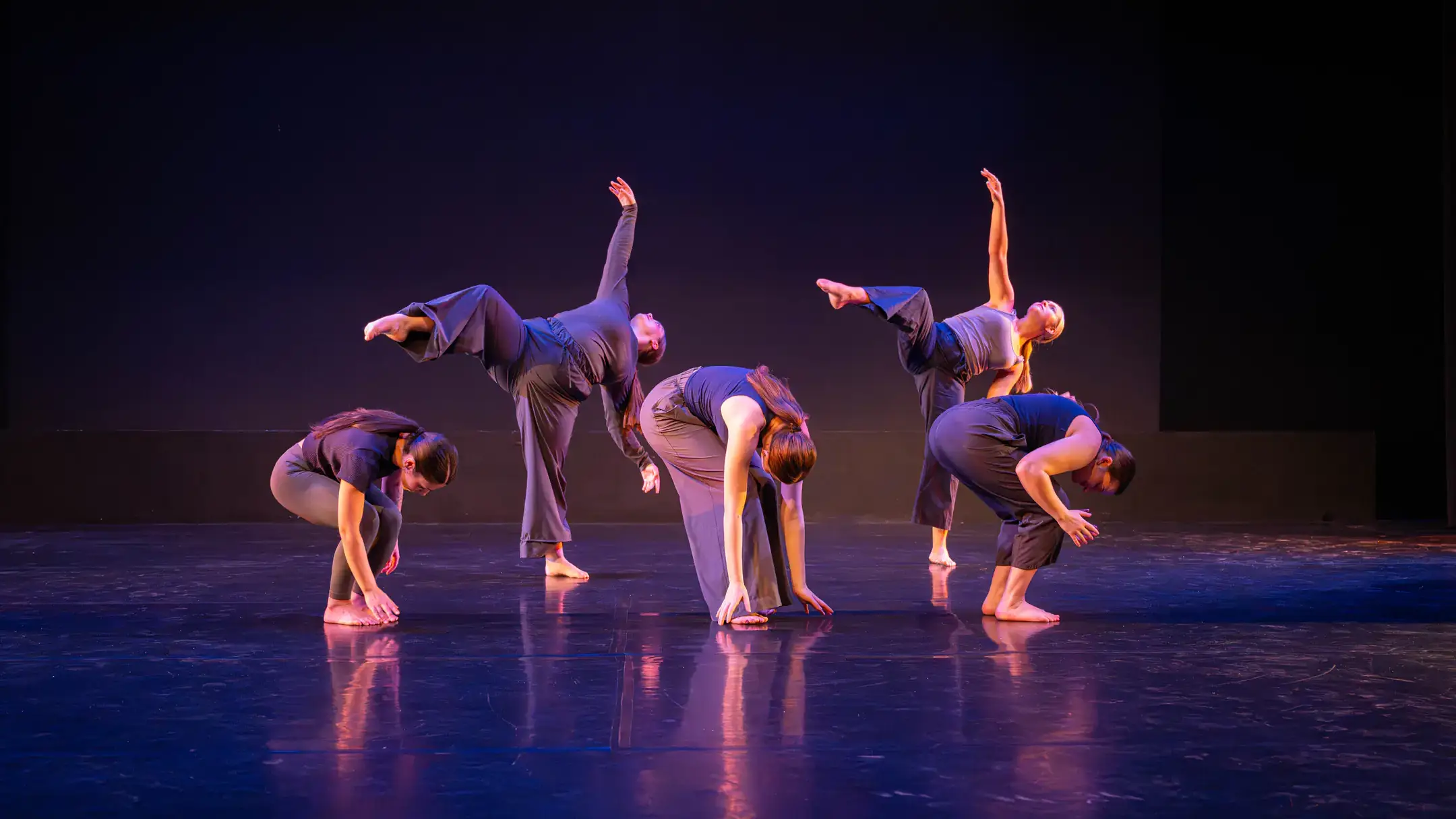 Rehearsal for the University of Idaho Dance Ensemble’s performance of “Uncharted” on Tuesday, November 18, 2025 at the Hartung Theater.