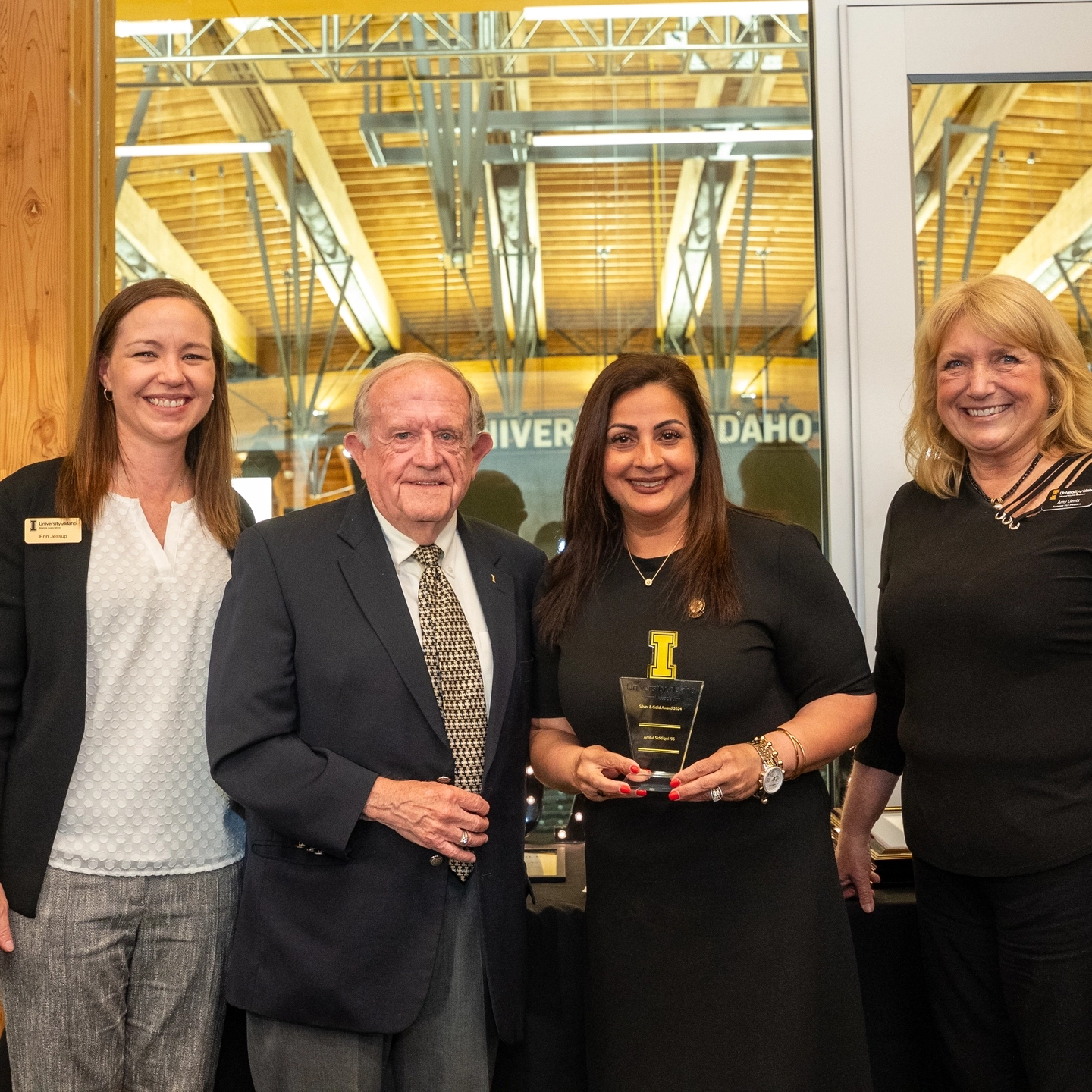 University of Idaho Alumni Association Awards event May 8, 2025. Silver and Gold Award recipient Amtul Siddiqui.