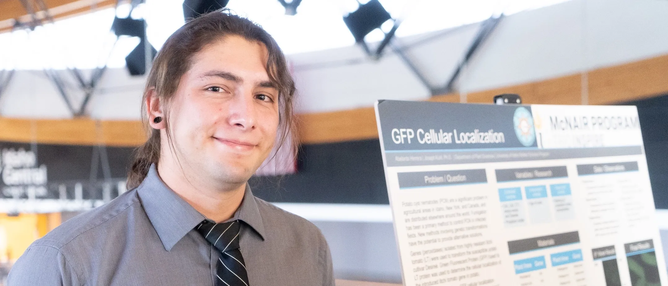 McNair-Research poster session in the ICCU Arena Alumni Club May 03, 2023.