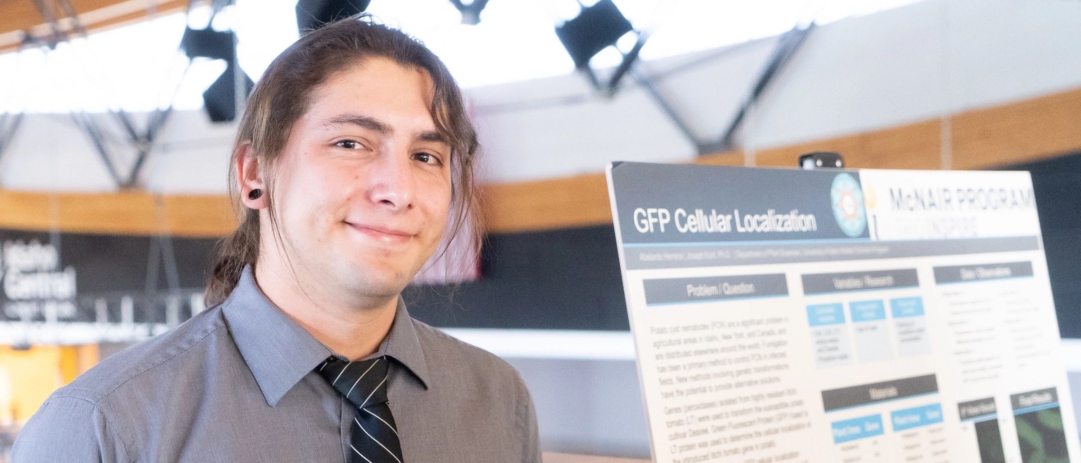 McNair-Research poster session in the ICCU Arena Alumni Club May 03, 2023.