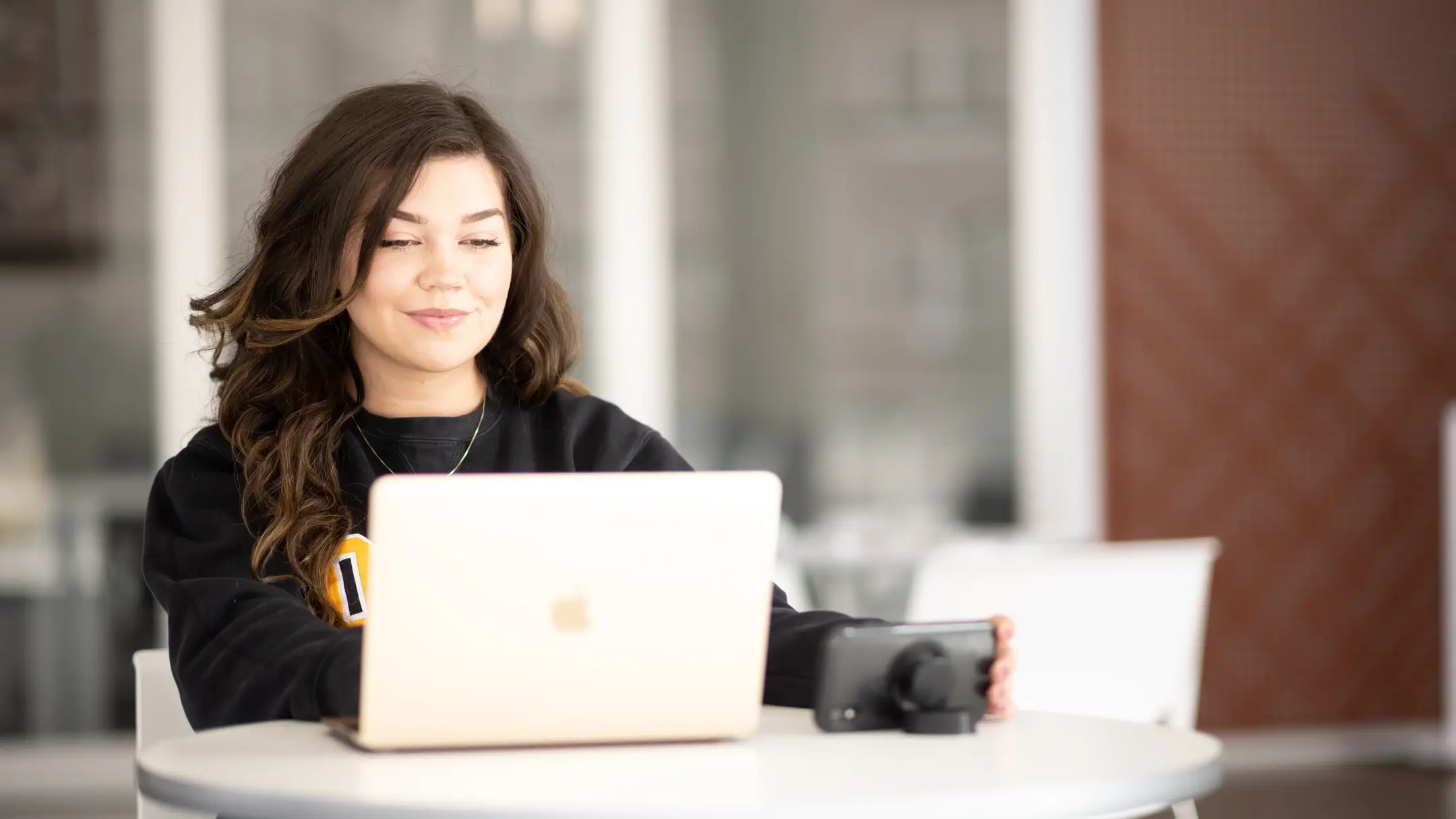 Brooklyn Epperson is studying Animal and Veterinary Science and is working on a research project to improve the top round cut of beef.