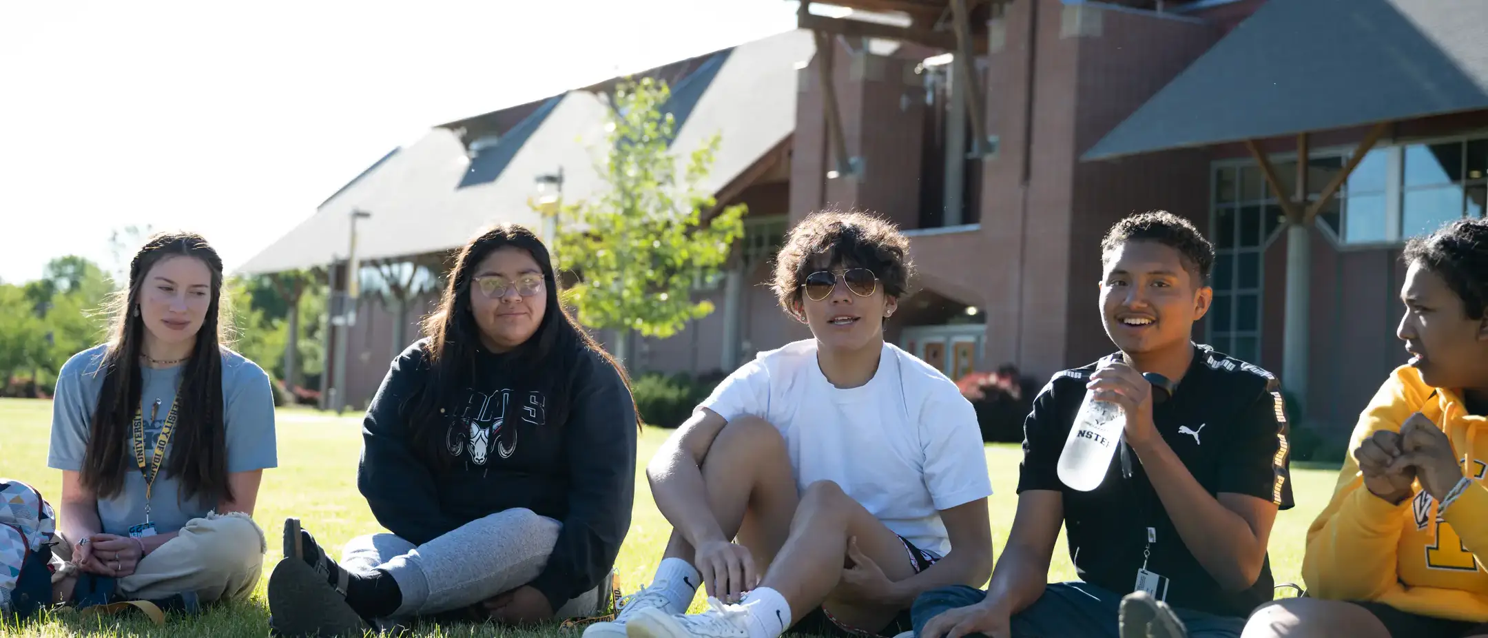 Office of Equity and Diveristy HOIST students K’Chele Johnson, Bisaapi Melendez, Kurtis Ellenwood, Amariana Willingham, and River Denny.