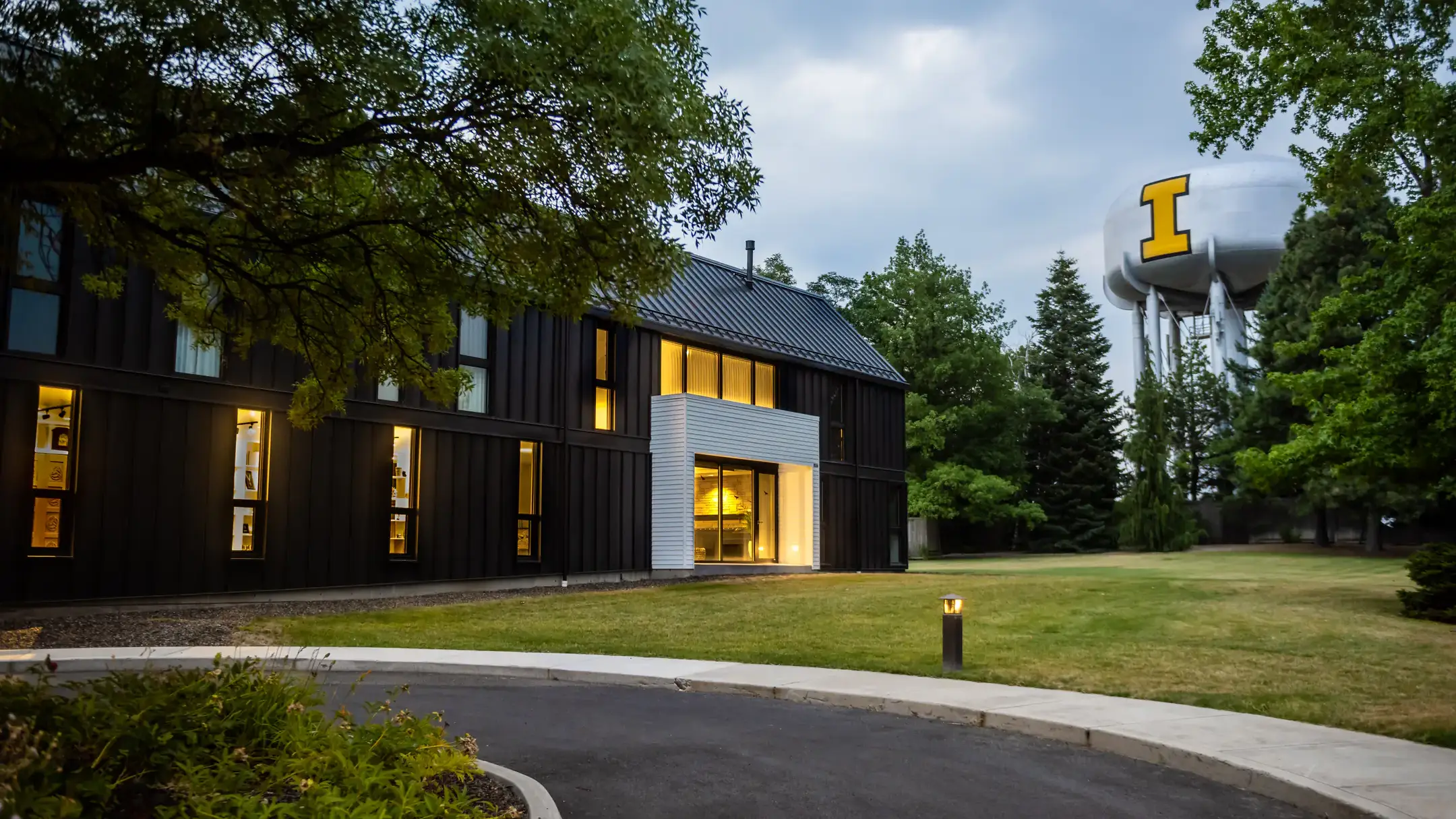 Exterior architecture photography of the University House on Nez Perce Drive