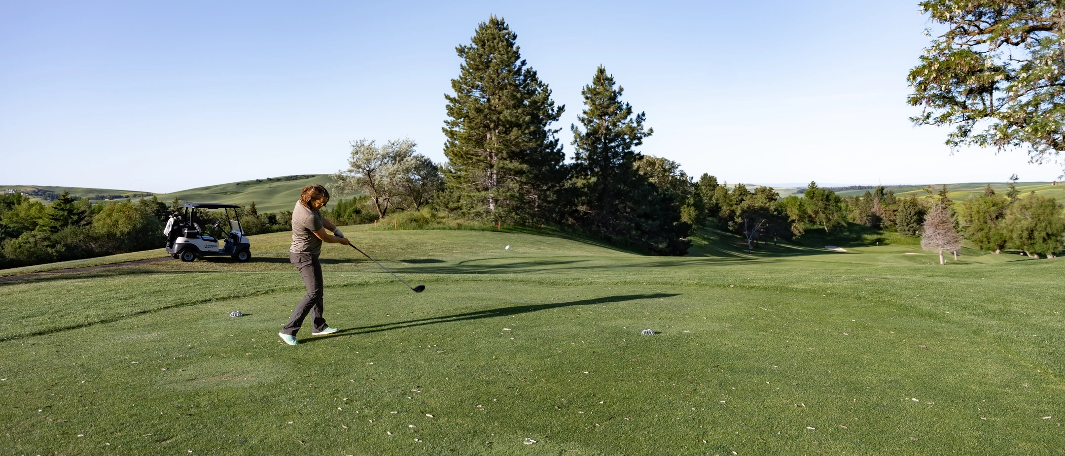 University of Idaho Professional Golf Management playing a round of golf on the Vandal Golf Course.
