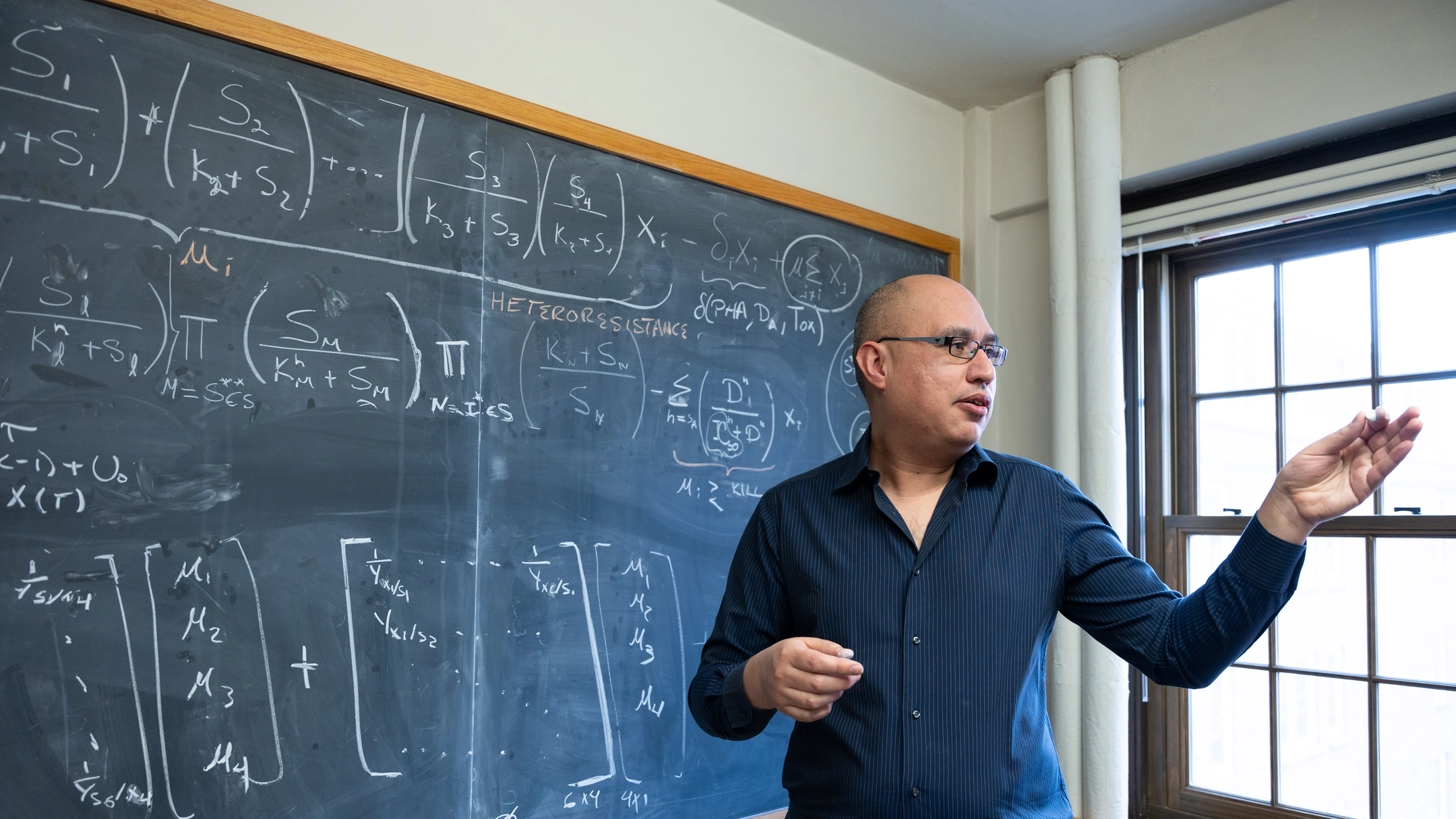  Mathematical formula on a black board