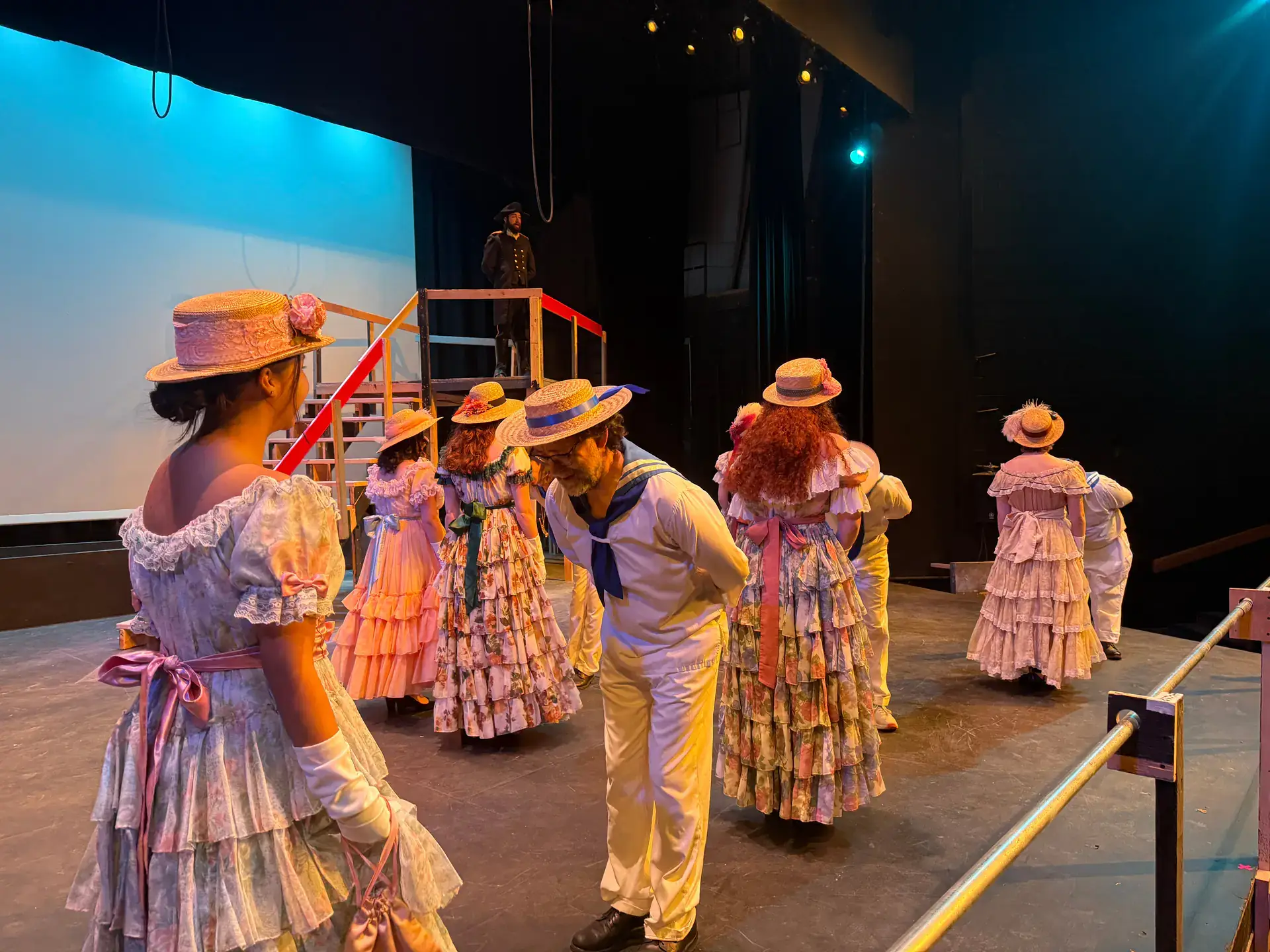 HMS Pinafore 2026 cast during costume rehearsal