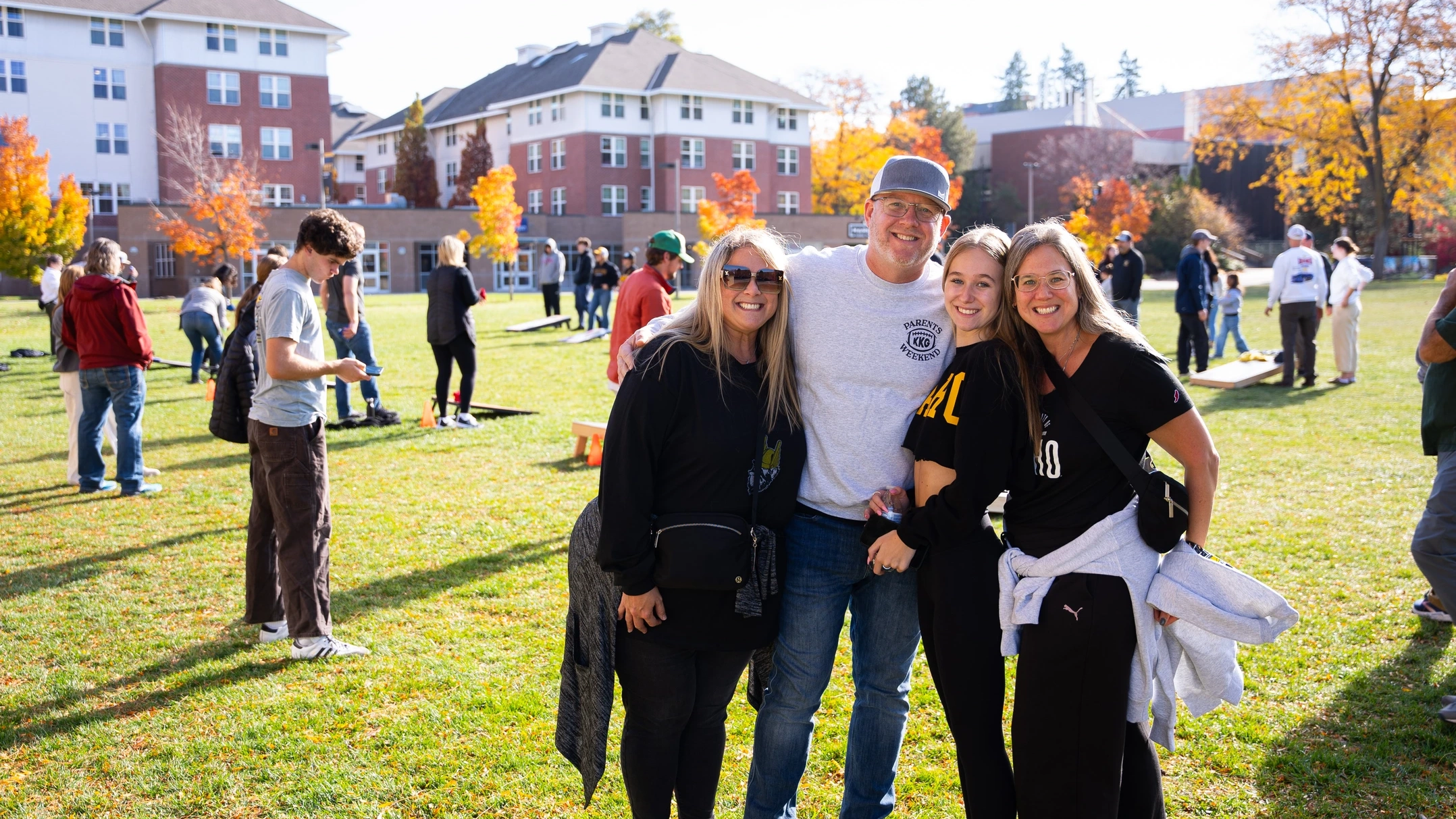 The annual Parent and Family Weekend Cornhole Tournament is held Saturday, October 26, 2024.The annual Parent and Family Weekend Cornhole Tournament is held on the Theophilus Tower lawn Saturday, October 26, 2024.