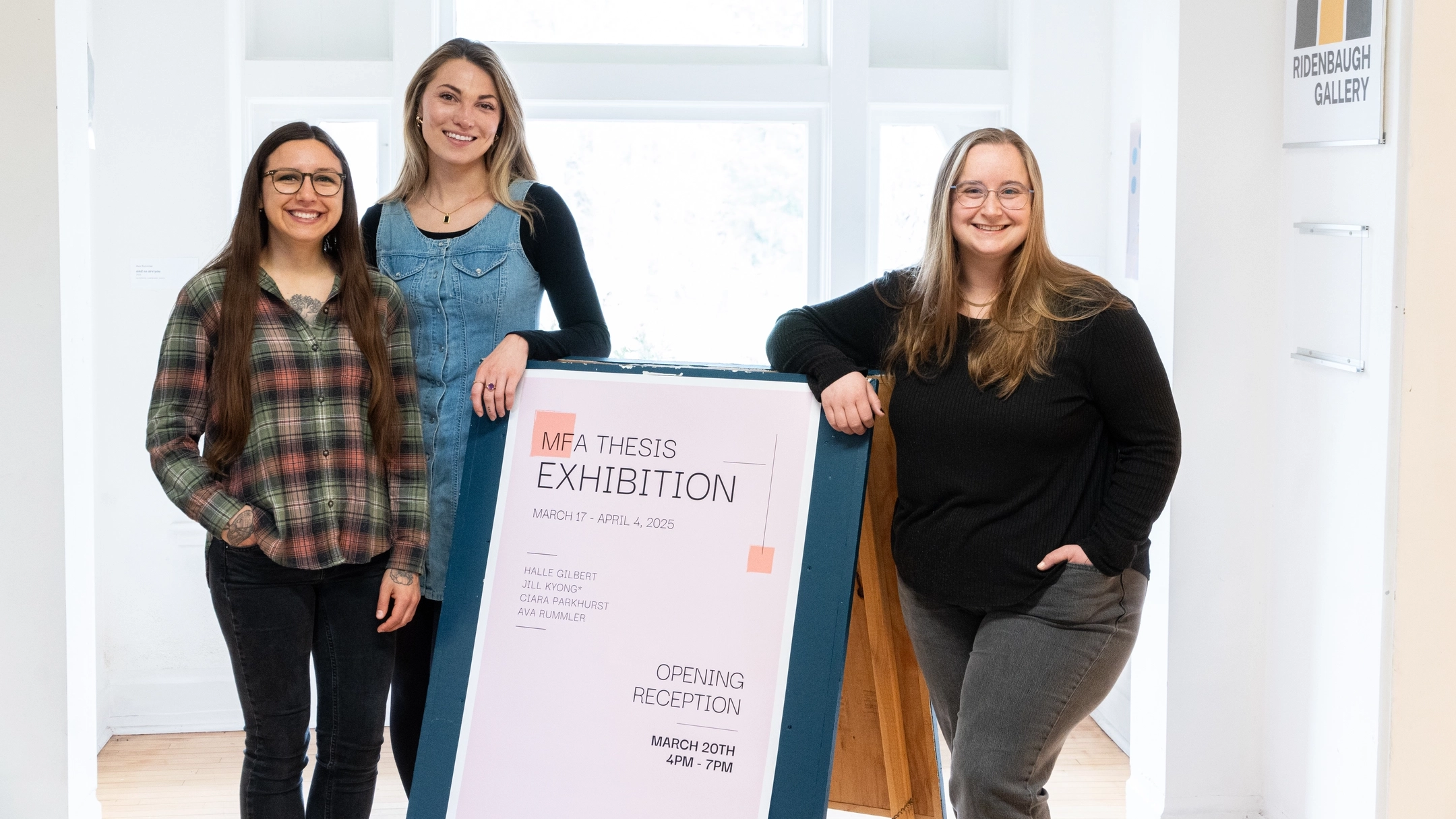 The MFA Exhibition, held in the Ridenbaugh Gallery and Reflections Gallery, is photographed Friday, March 28, 2025.