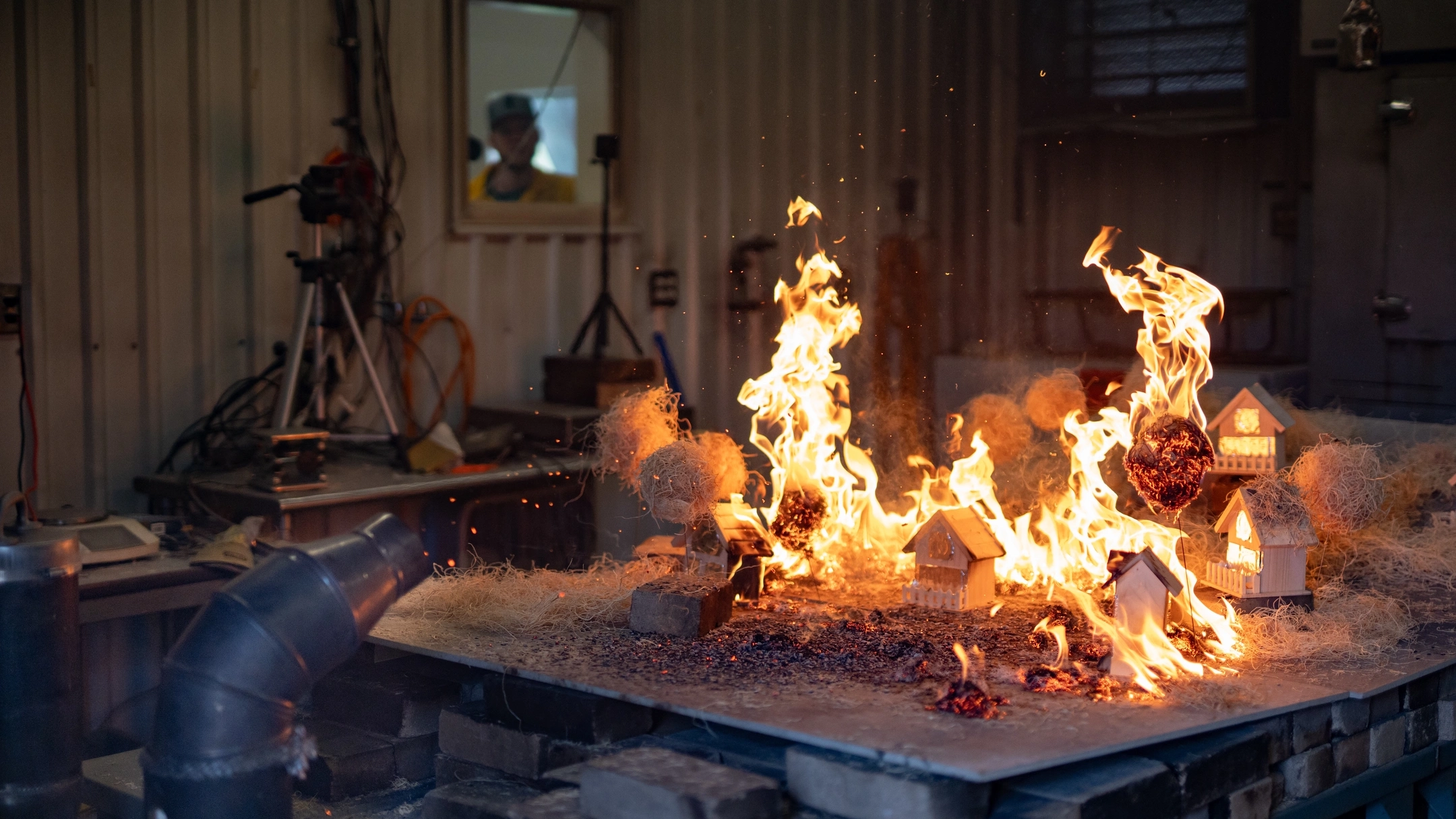 College of Natural Resources Ember Generator for Forest Fire Simulator. The Ember Generator is used to simulate wildfire conditions and allow for the study of ember propagated wildfires.