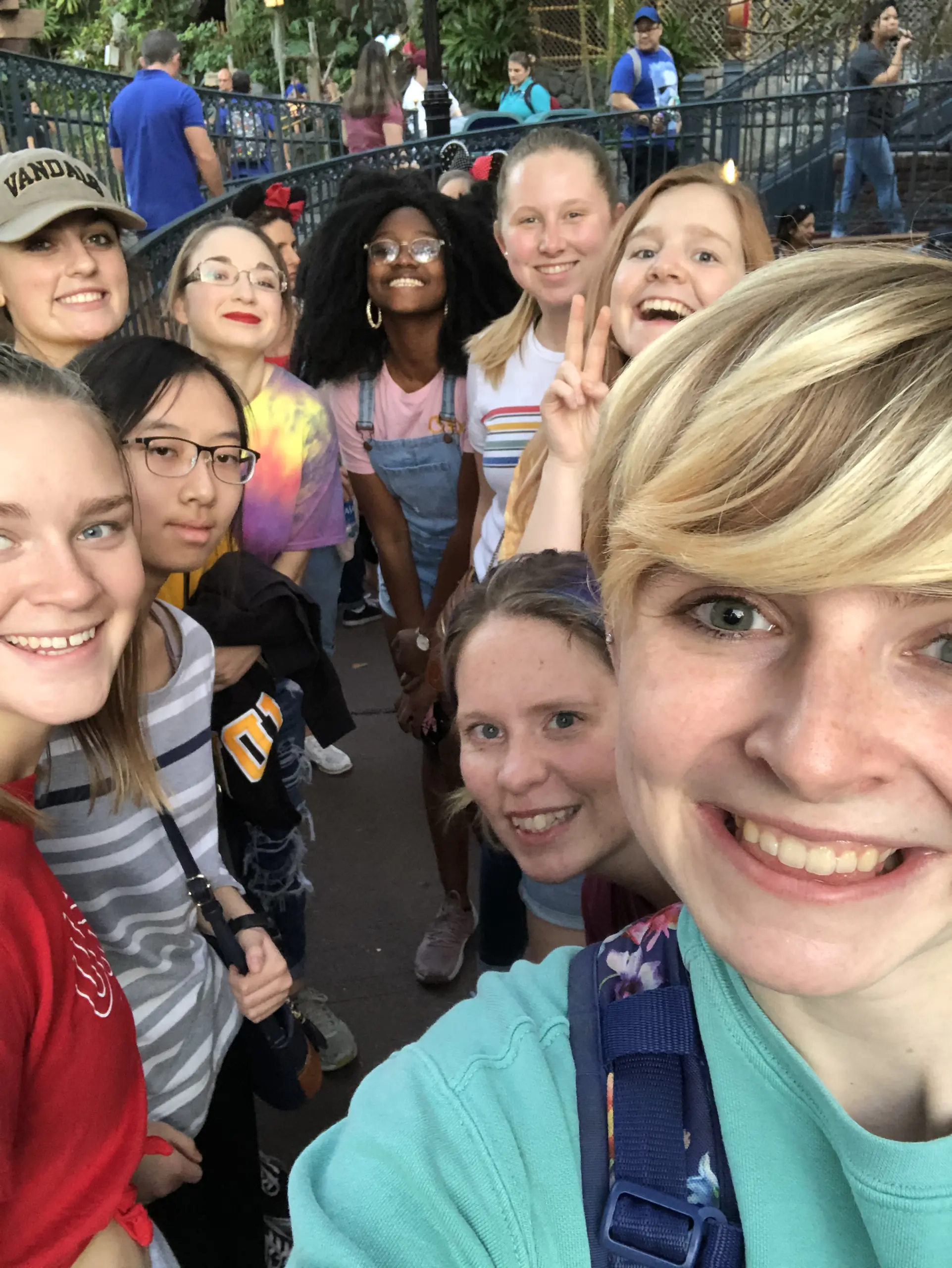 Students posing for selfie