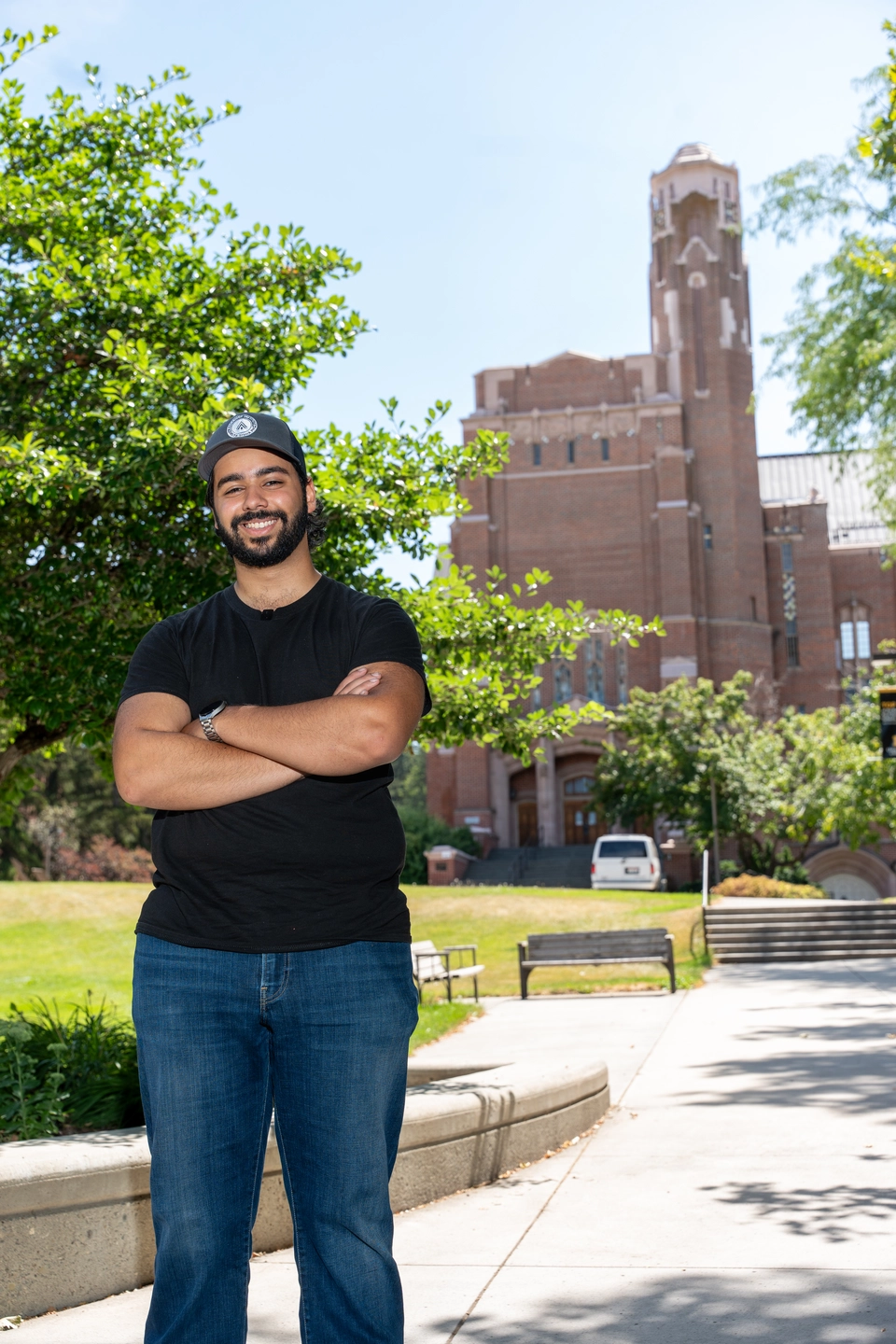 Student Ash Moghadam’s research project is about using AI to blend certain types of exterior and interior architecture styles to come up with interesting hybrid designs as well as determine what specific traits of a certain style people identify with the most.