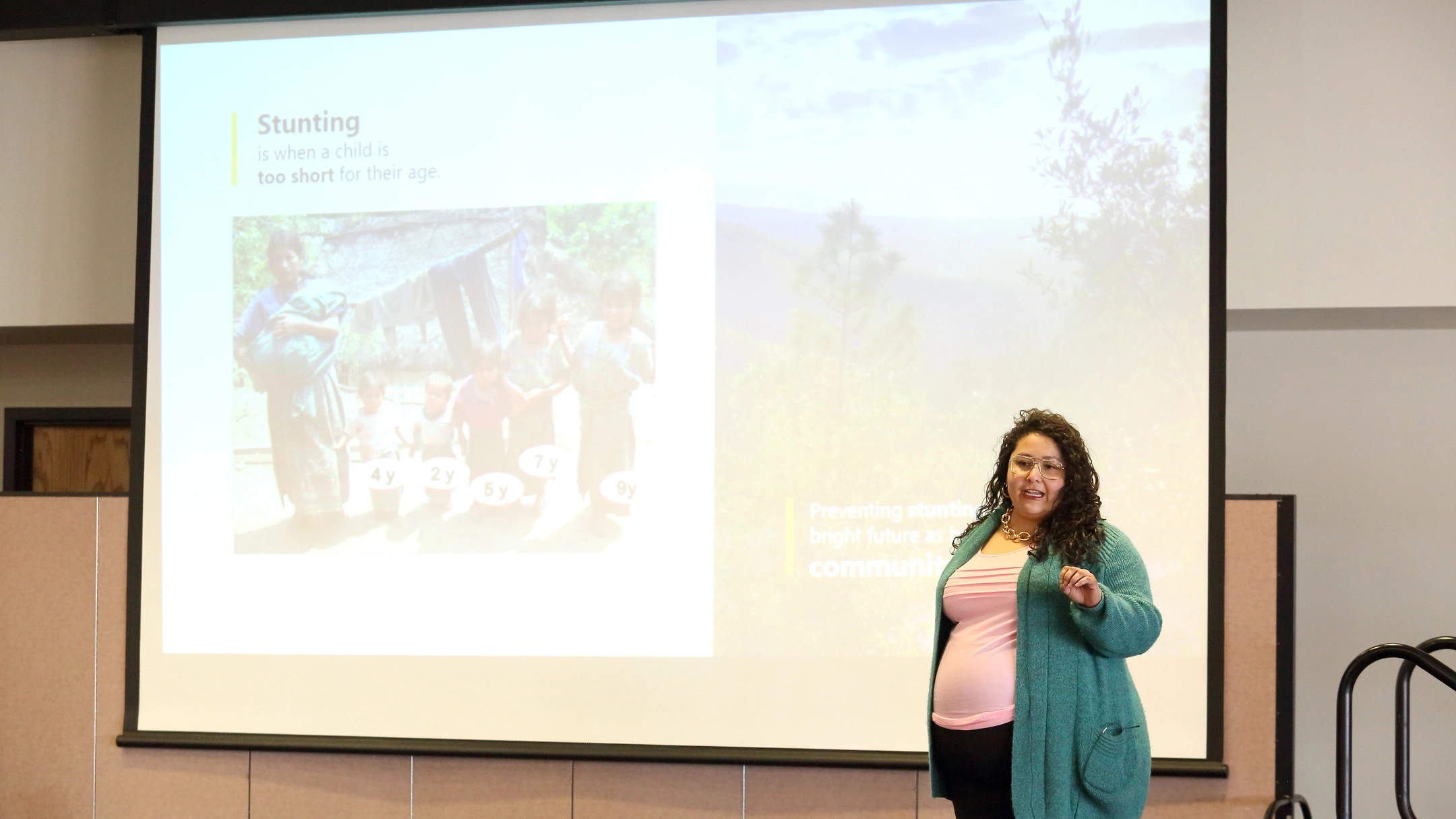 The Three Minute Thesis (3MT) 2025 Statewide Graduate Student Competition is held in the Bennion Student Union Building at the University of Idaho - Idaho Falls campus on Tuesday, February 11, 2025.

Graduate students from University of Idaho, Boise State University and Idaho State University compete annually in the 3MT statewide competition and present their research in just three minutes or less with only one slide. A panel of judges choose 1st, 2nd, and 3rd place, and the audience gets the chance to vote for the People's Choice Award.

Rita Franco (pictured) was awarded 2nd Place and the People’s Choice Award for her thesis “Improving Child Nutrition Through Household Poultry Projects in Guatemala”.