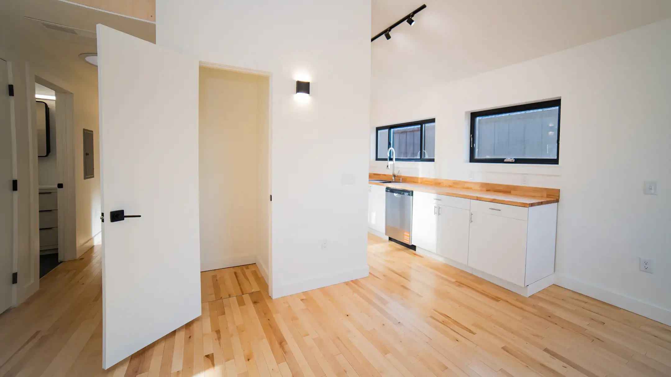 House #4 at Lupine Flats is photographed Tuesday, November 25, 2025. Lupine Flats is a community of six affordable small houses in Moscow, ID designed and built by University of Idaho students.