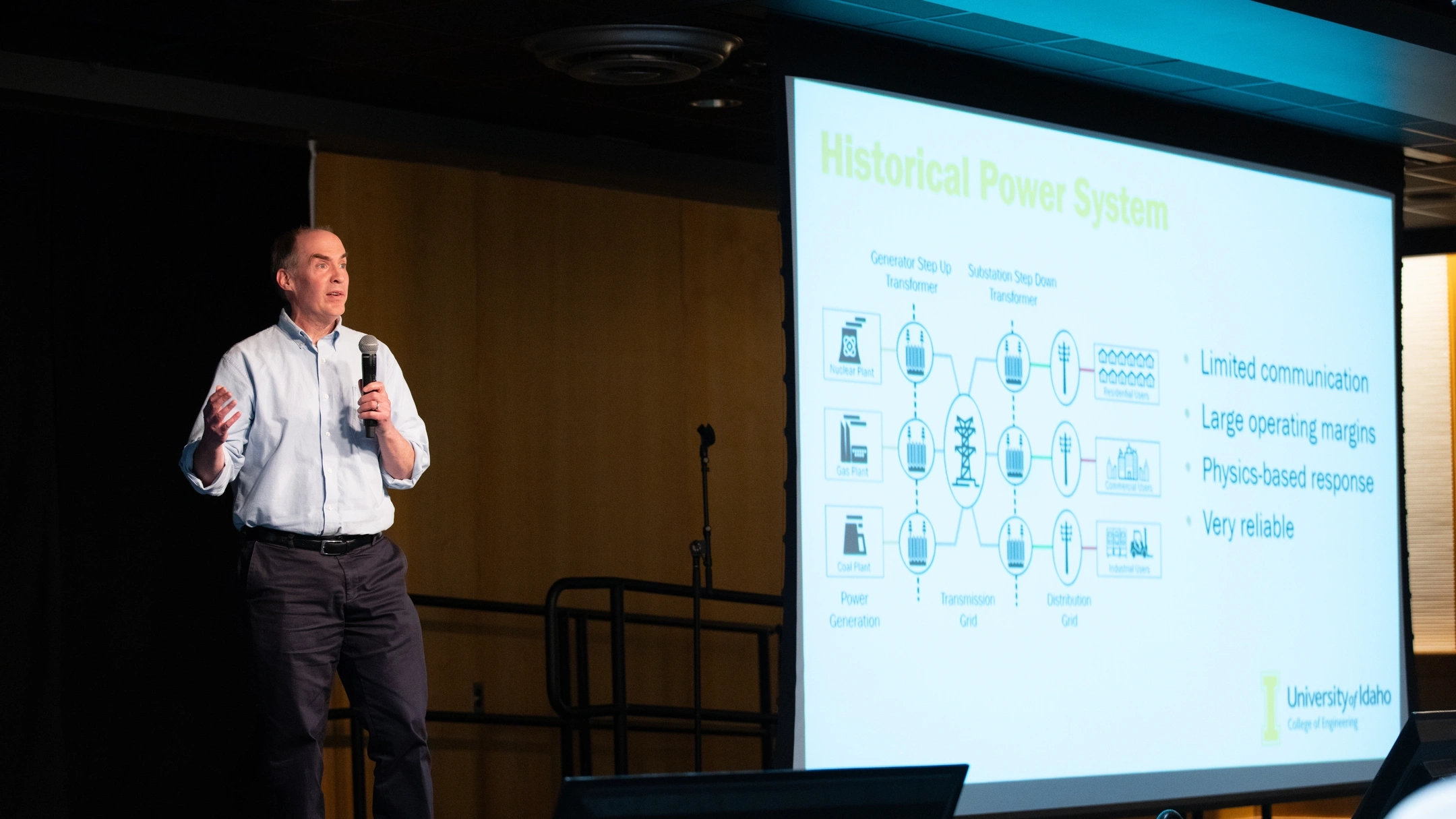 The first season of the “POP” Talks event — Power of Possibility Talks — in the Vandal Ballroom, November 2023, with three-minute talks from eight faculty.