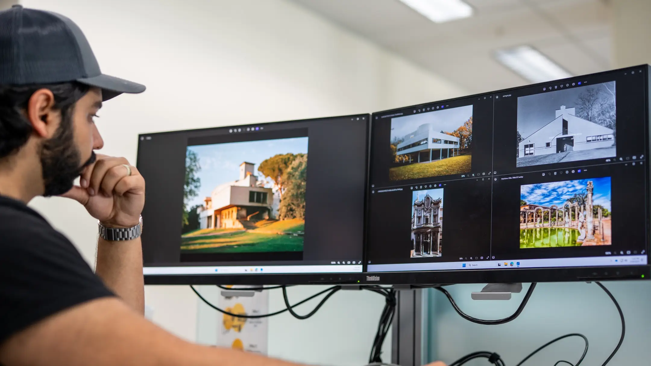 Student Ash Moghadam’s research project is about using AI to blend certain types of exterior and interior architecture styles to come up with interesting hybrid designs as well as determine what specific traits of a certain style people identify with the most.