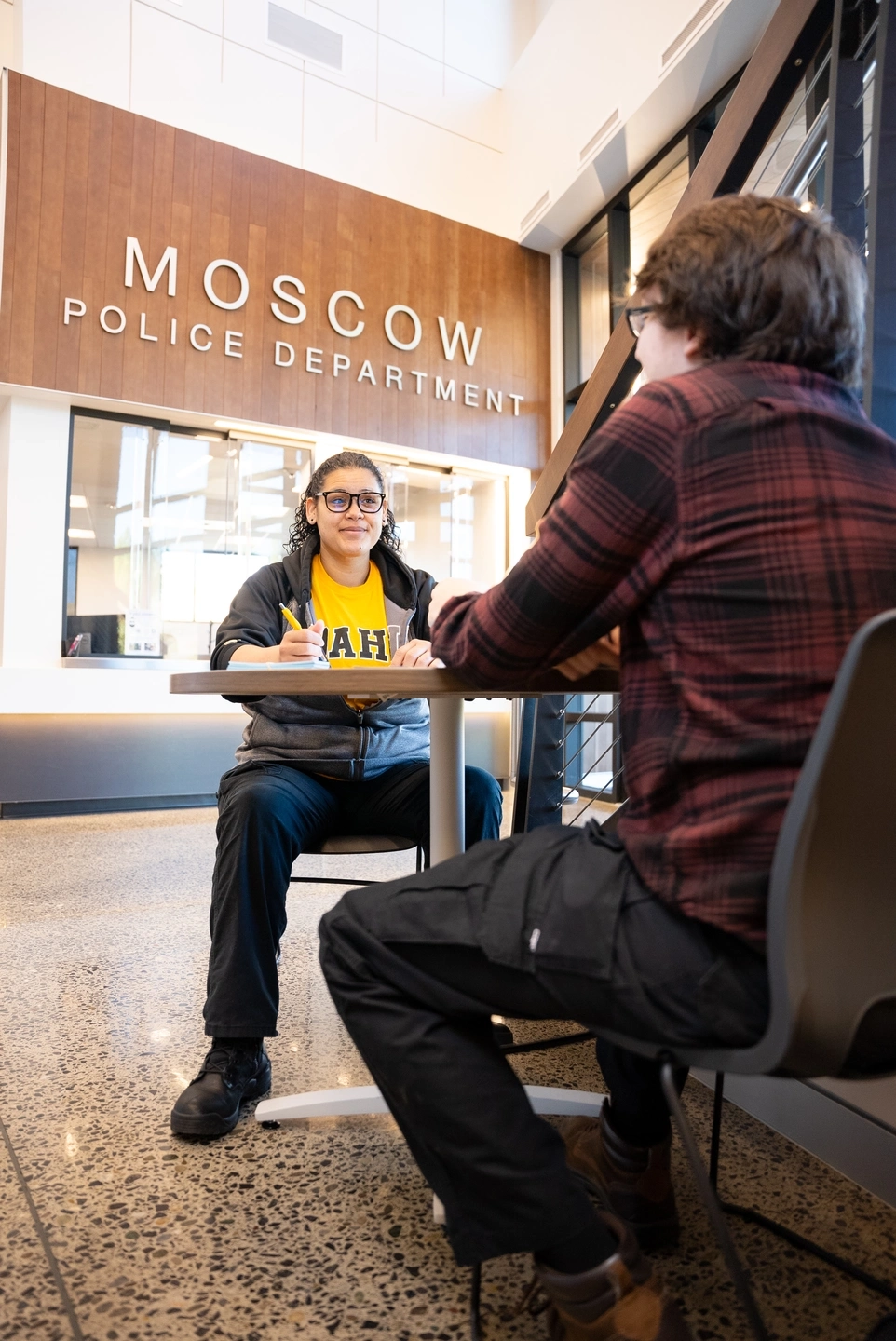 Student Bex Riehm goes on ride-alongs with Moscow Police Department and is a member of the Citizens Police Academy will graduate next spring with a criminology and psych degree