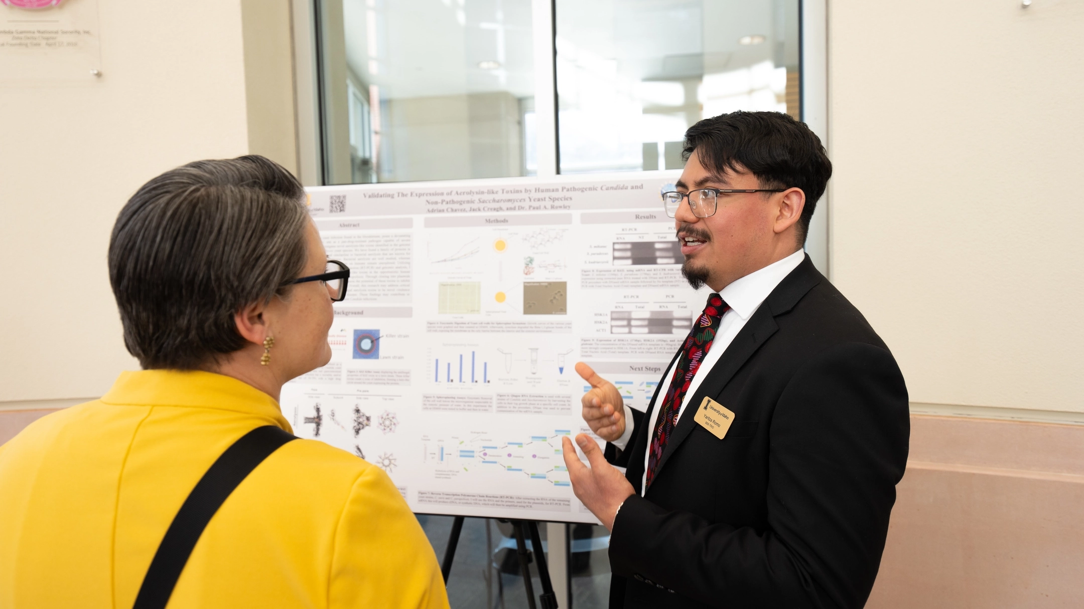 The McNair Research Showcase is held in the ISUB rotunda February 27, 2025.