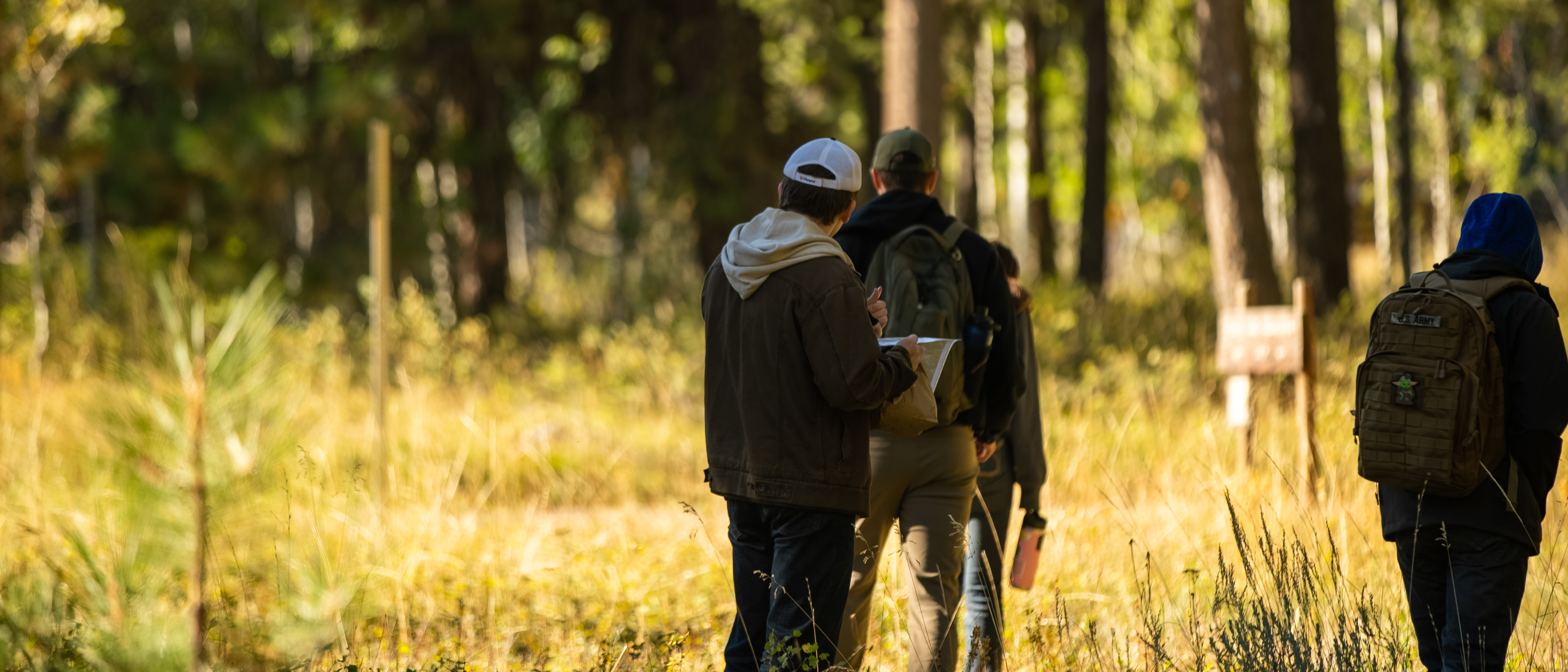 College of Natural Resource NR 101 class the McCall Field Campus, Ponderosa State Park