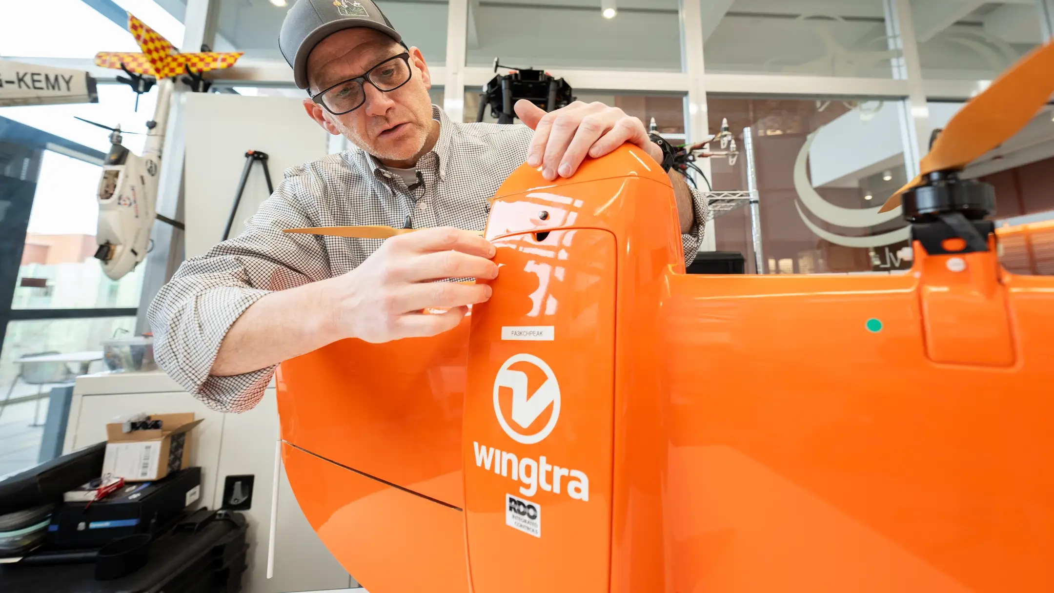 Jason Karl, director of CNR's Rangeland Institute, also operates the drone lab in the IRIC in which graduates students use drones in their research such as monitoring wildland fire smoke for microbes, spraying fields, doing boundary and LiDAR work.