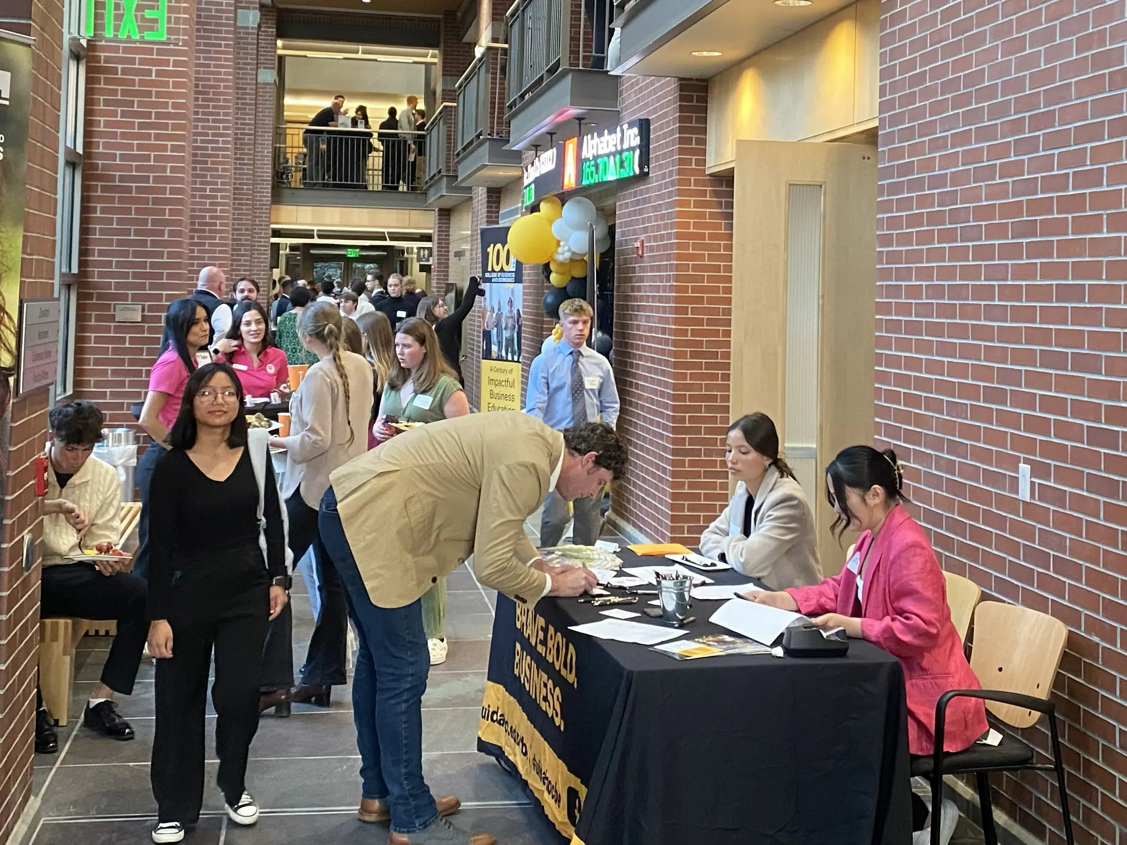 Photo of people visiting booths