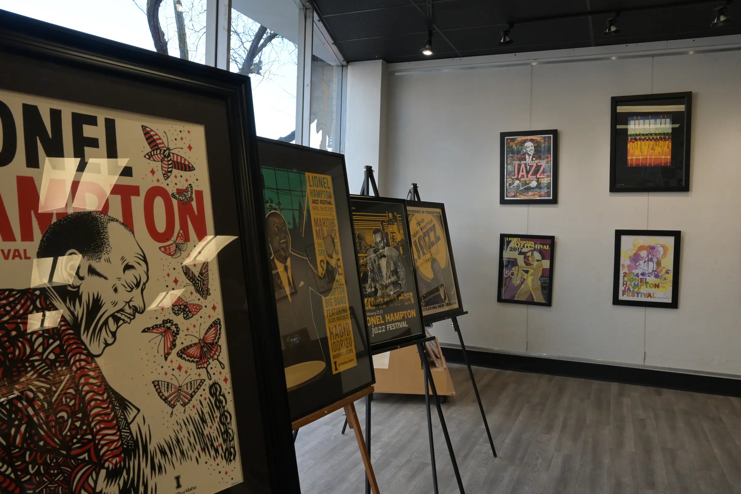 2024 Lionel Hampton Jazz Festival at the University of Idaho. Jazz Festival posters at the Moscow Chamber of Commerce in downtown Moscow Idaho. 2024 Lionel Hampton Jazz Festival at the University of Idaho