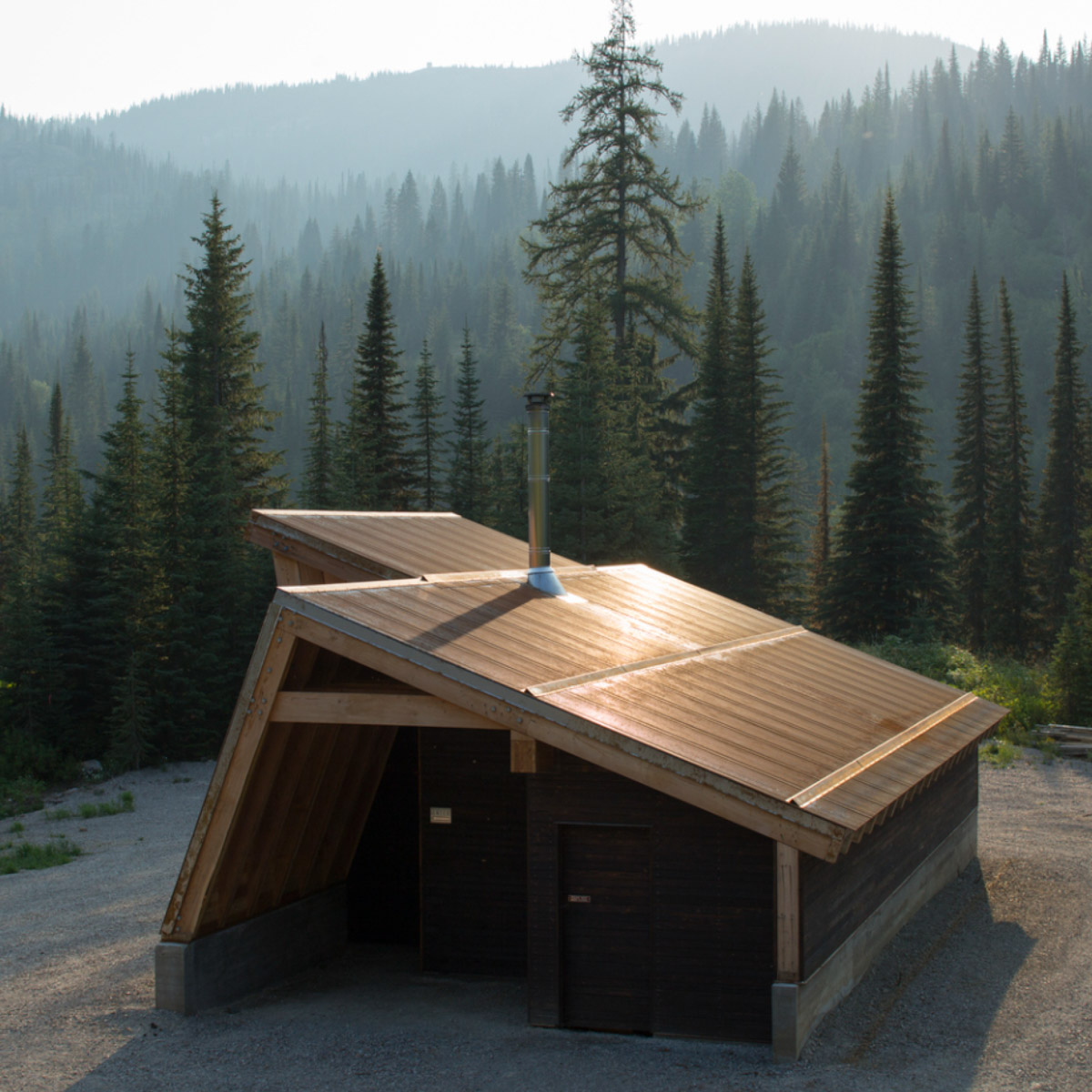 Completed Snowmobile hut.