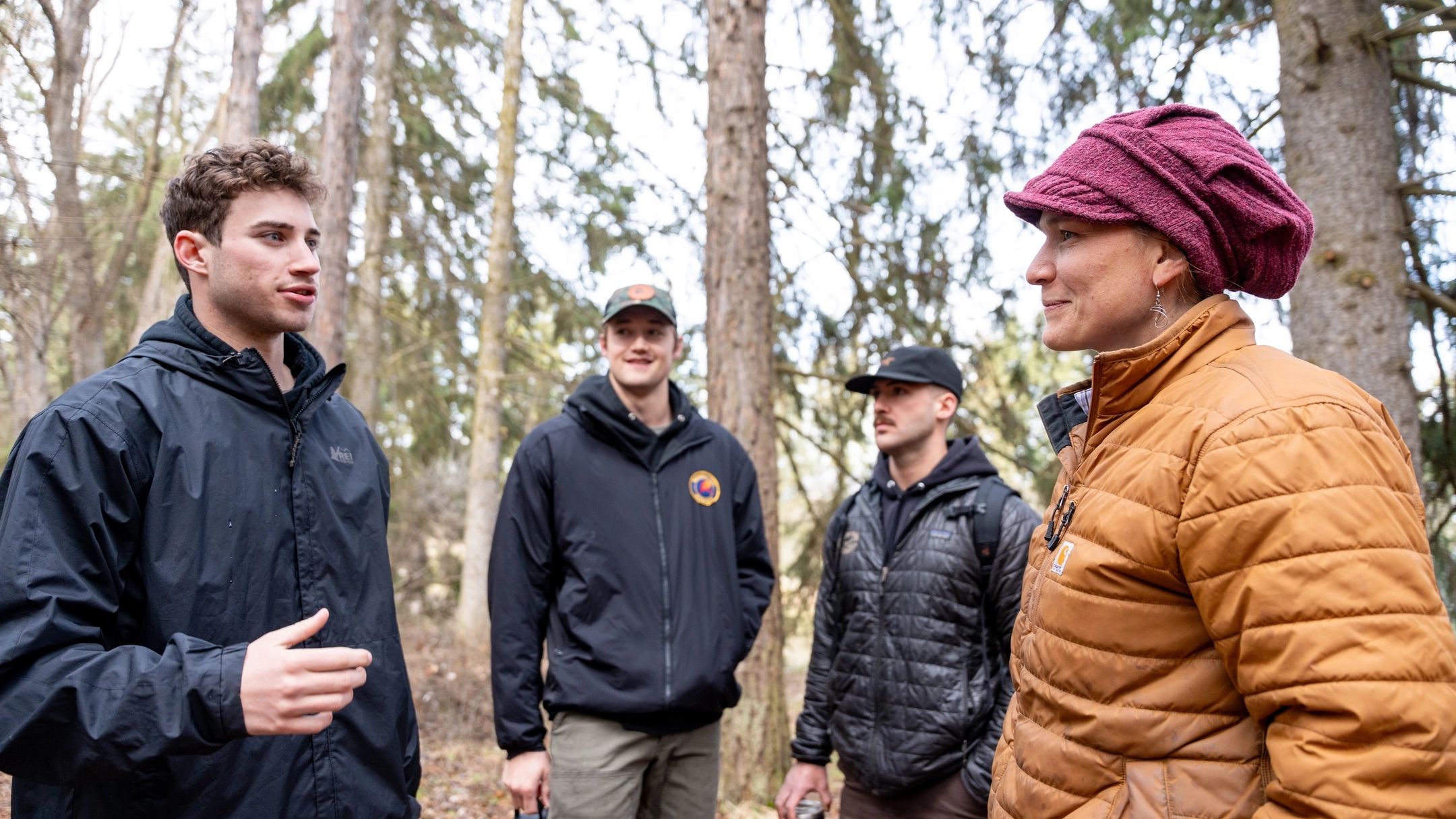 Heather Heward, senior fire ecology and management instructor in the College of Natural Resources, leads a class on the University of Idaho campus in Moscow, ID March 20, 2025.