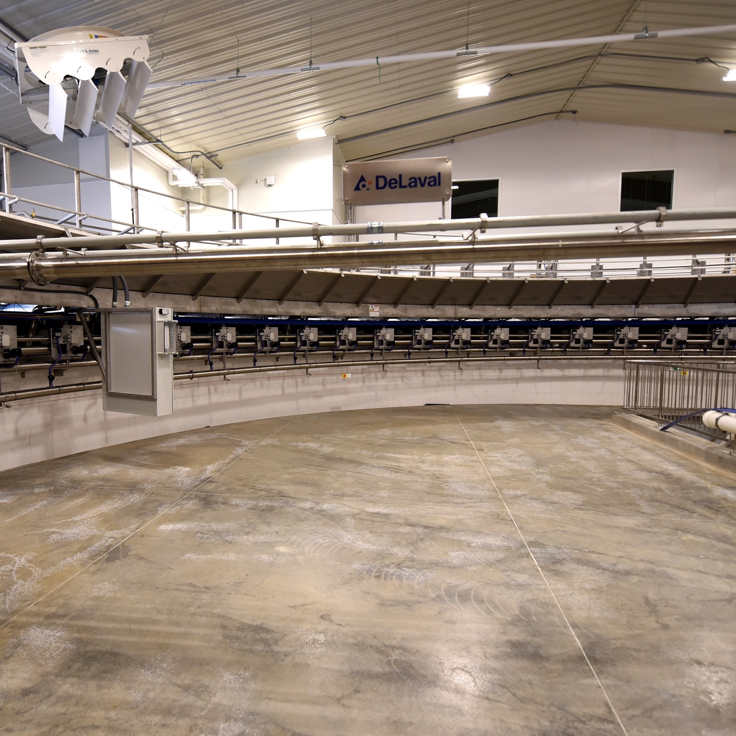 The inside of a warehouse building